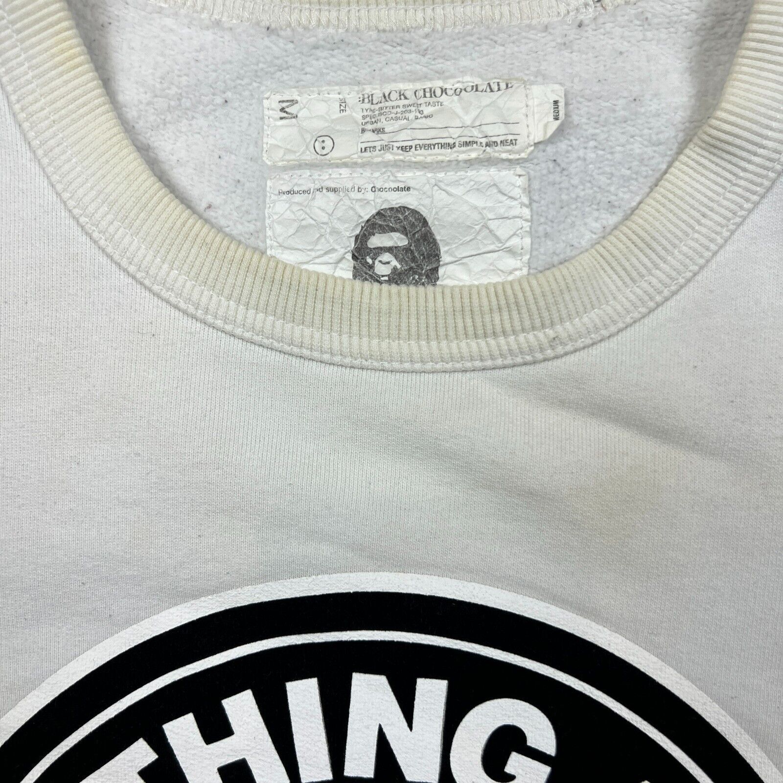 Bape × Chocolate BAPE Chocoolate Sweatshirt Medium Pullover Long Sleeve Crew Size US M / EU 48-50 / 2 - 5 Thumbnail
