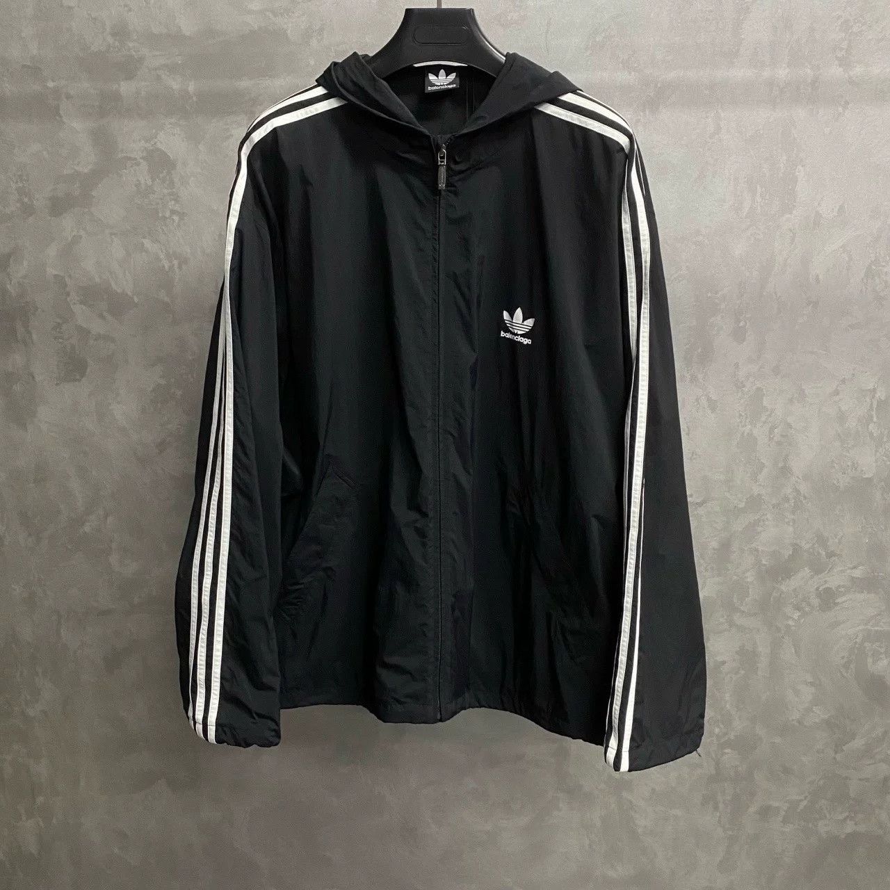 Balenciaga Balenciaga adidas black embroidered logo jacket Size US XXS / EU 40 - 1 Thumbnail