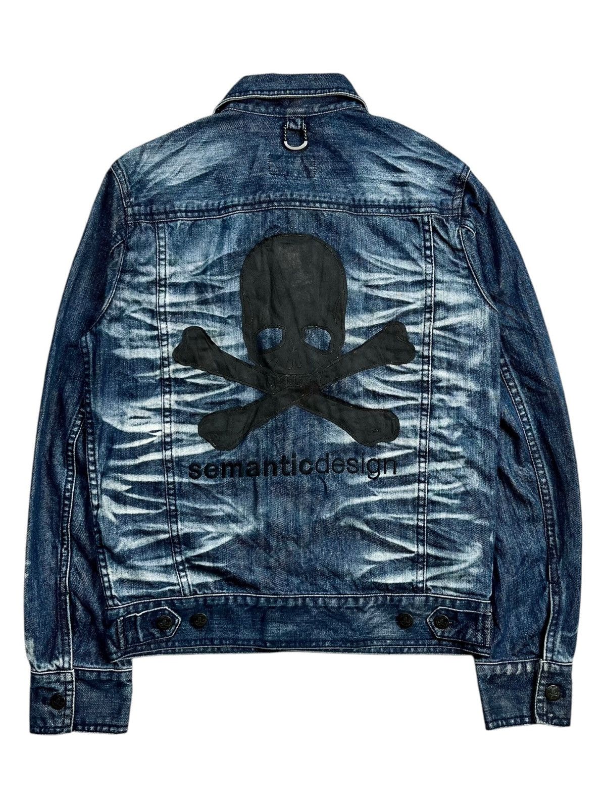 2000s Semantic Design - Washed Vkei Style Denim Jacket