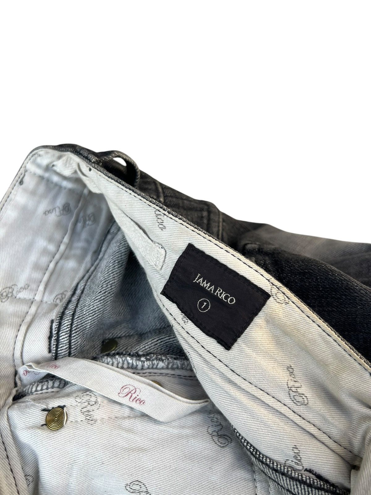 Shellac Jama Rico Japan Faded Distressed Ankle Zipper Denim Jeans Size US 29 - 22 Thumbnail