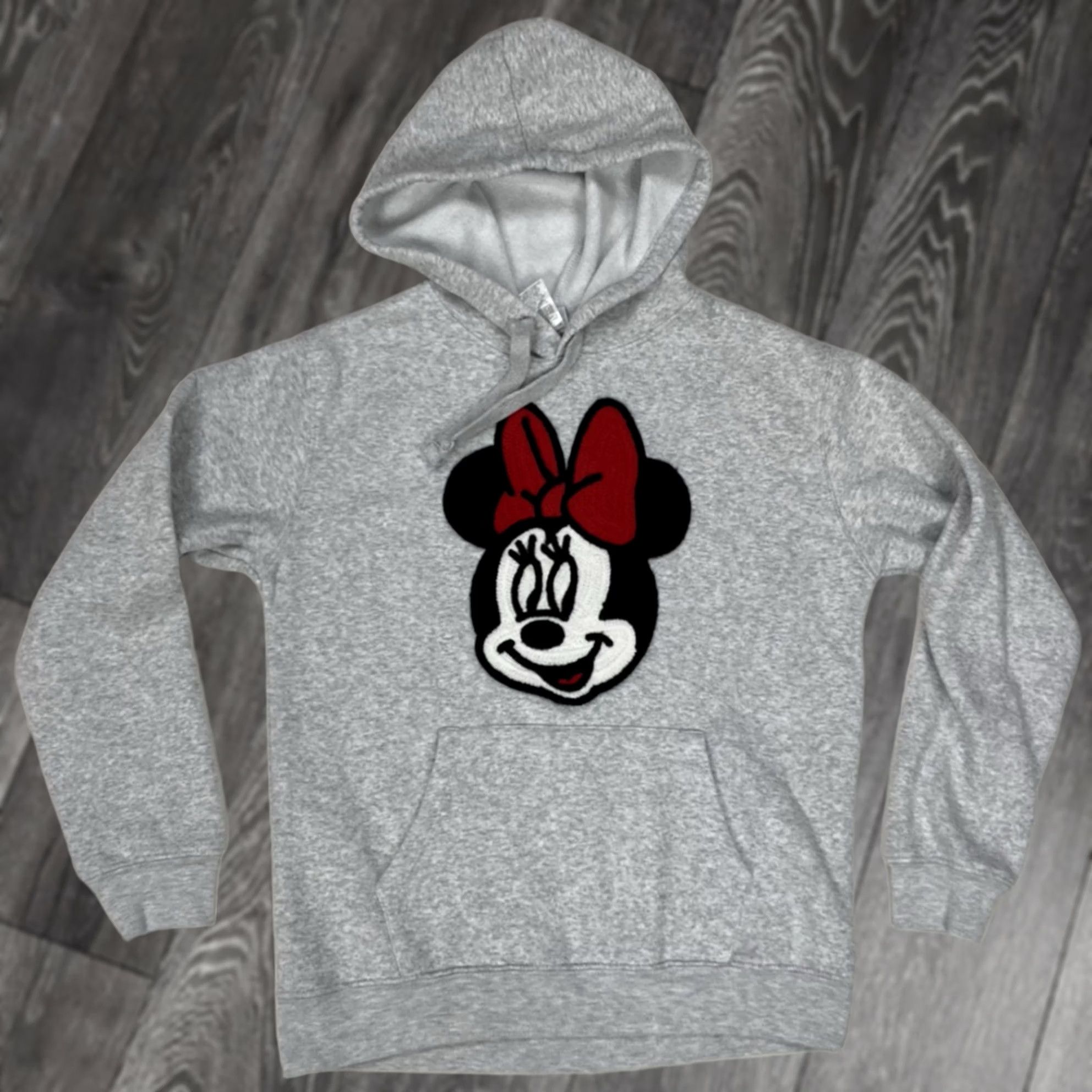 Disney Disney Minnie Mouse Pullover Hoodie Women Small Gray Embroidered Face Size S / US 4 / IT 40 - 1 Thumbnail
