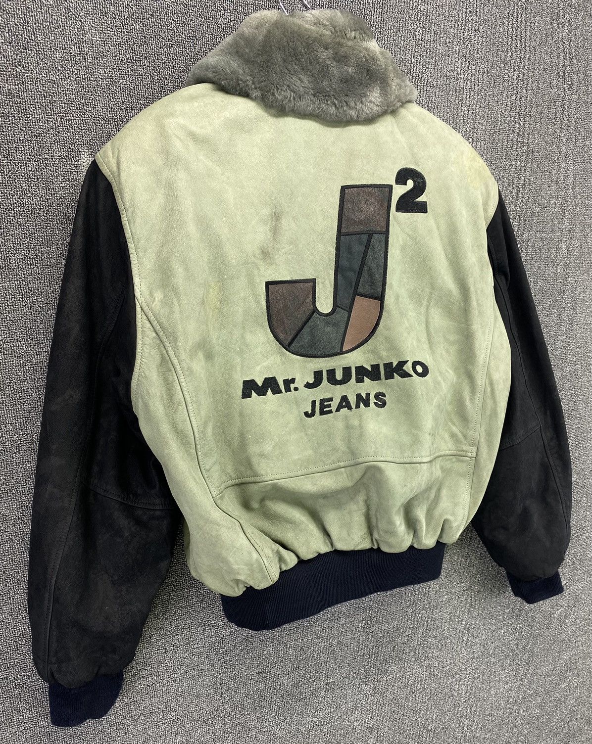 Japanese Brand Vintage Mr Junko Jeans Varsity Leather Jacket Size US M / EU 48-50 / 2 - 2 Thumbnail