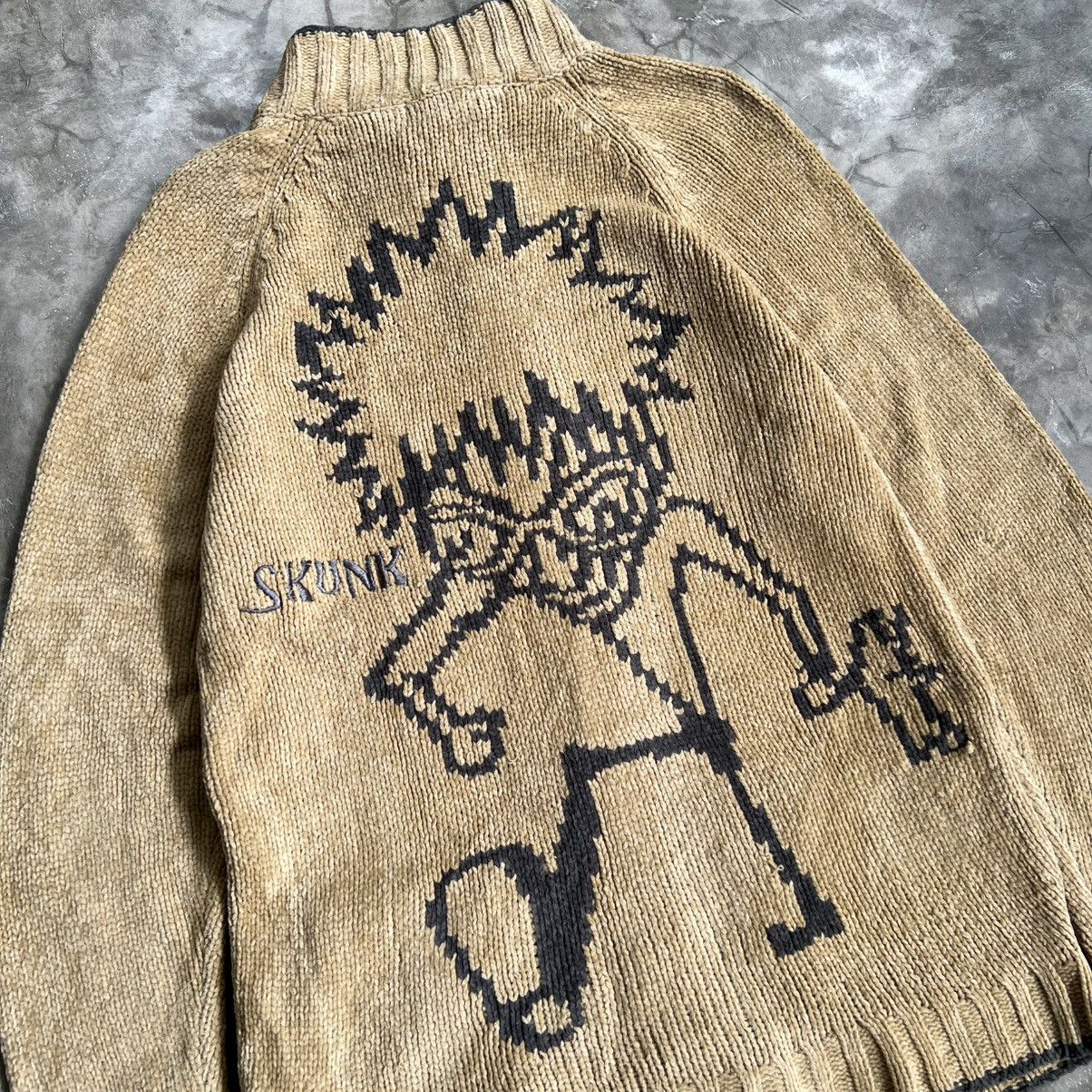 Vintage Vintage Mischievous Skunk Big Logo Knit Zip Jacket Size US M / EU 48-50 / 2 - 3 Thumbnail