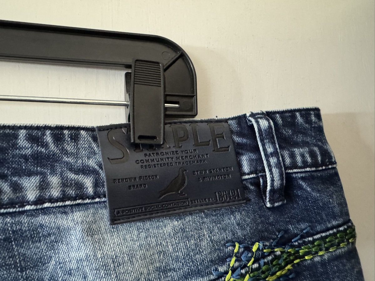 Staple Staple Blue embroidered slim fit jeans Size US 38 / EU 54 - 10 Thumbnail