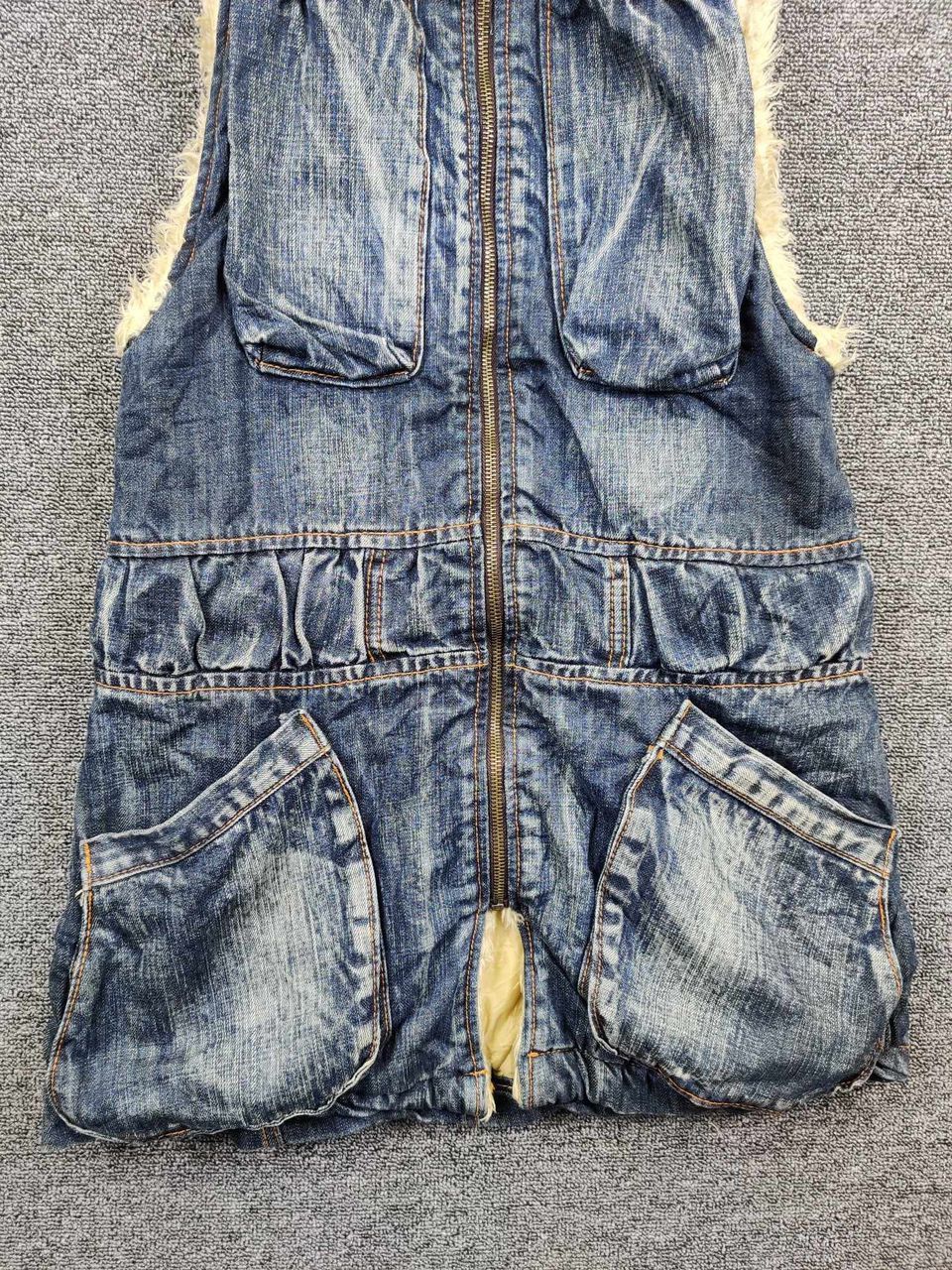 Denim & Co. Old Army Multipocket Shearling Denim Vest Size US S / EU 44-46 / 1 - 4 Thumbnail
