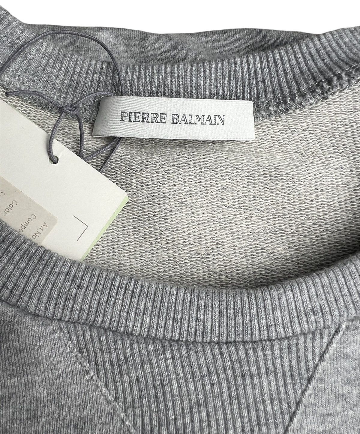 Balmain × Pierre Balmain Pierre Balmain - Gray Classic Logo Sweatshirt Size US S / EU 44-46 / 1 - 7 Thumbnail