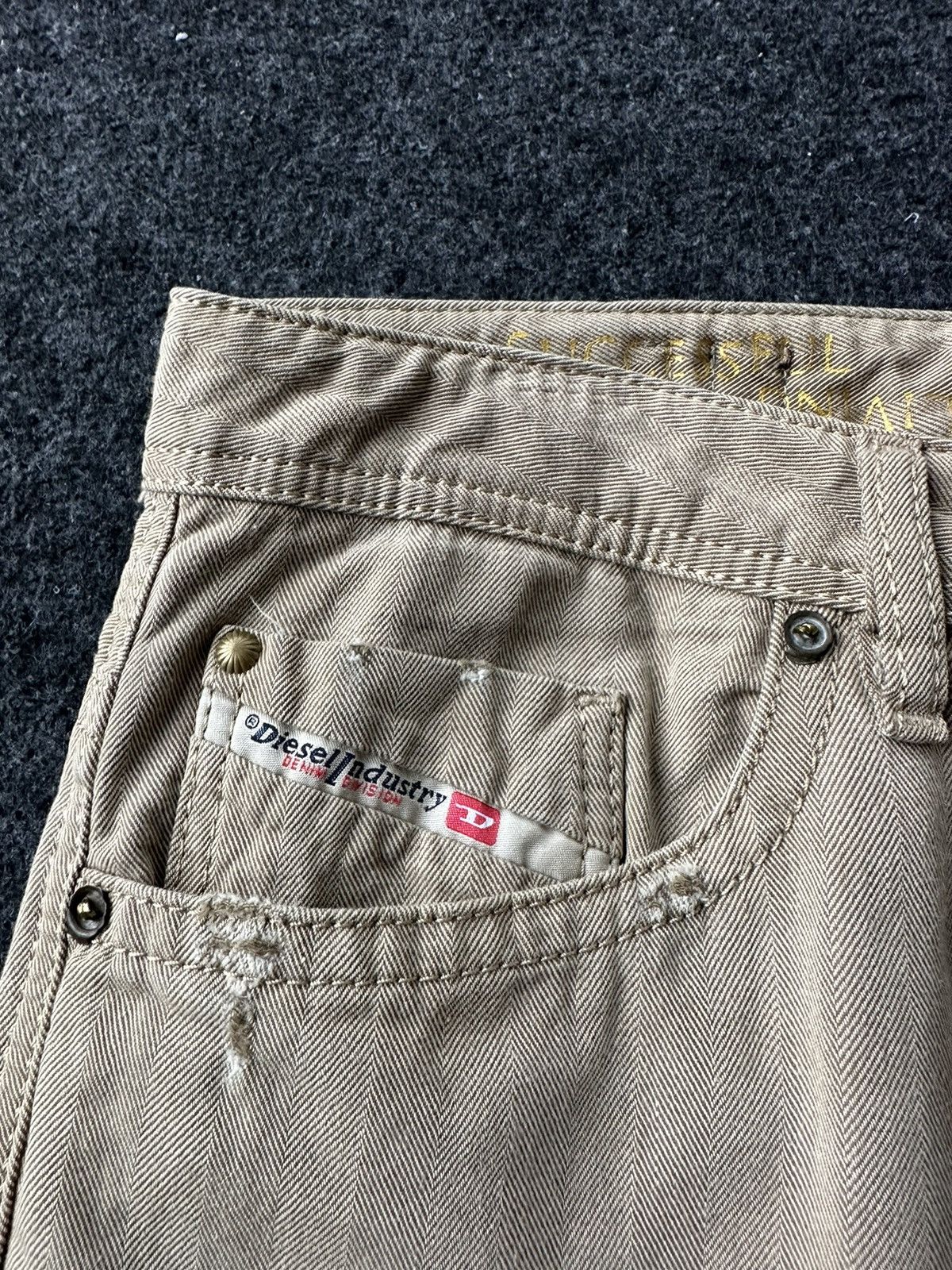 Diesel Rare Diesel Industry Italy Rare Brown Denim 31x34 D200 Size US 31 - 9 Thumbnail