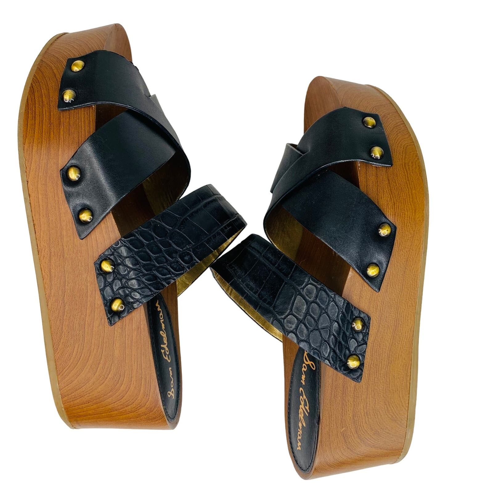 Other Sam Edelman Sandals Bane 7.5M Black Platform Leather Slide Size US 7.5 / IT 37.5 - 4 Thumbnail