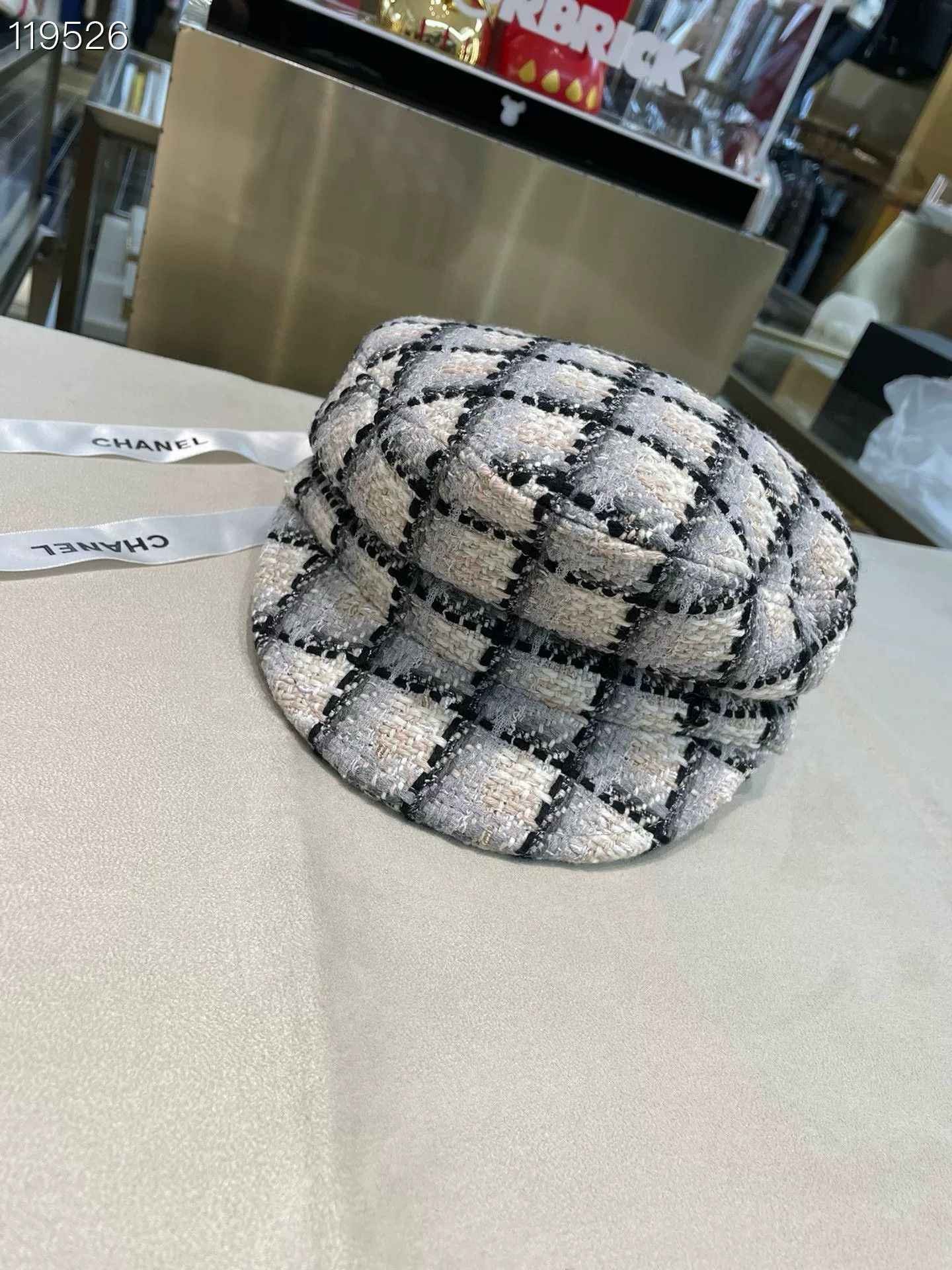 Chanel Chanel 22K Tweed Check Newsboy Cap Size ONE SIZE - 1 Thumbnail