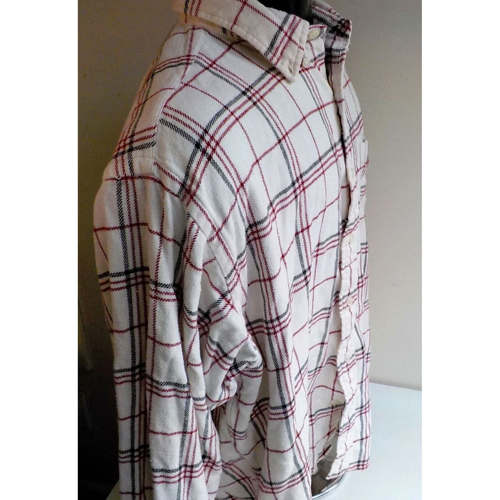 Ralph Lauren RALPH LAUREN SPORTSMAN Outdoor Casual Shirt Plaid L/S Button Ivory/Red/Black XL Men Size US XL / EU 56 / 4 - 4 Thumbnail