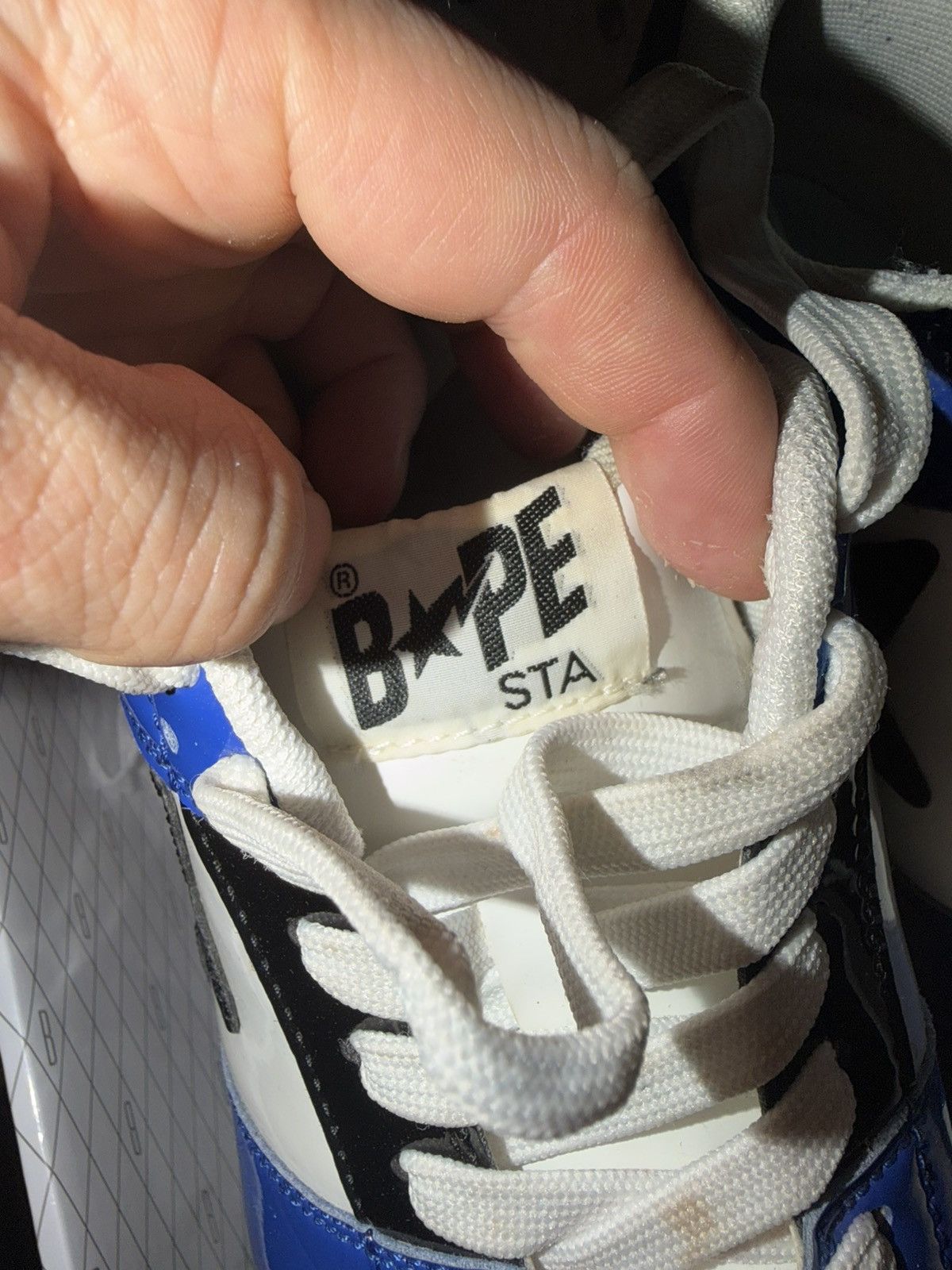 Bape BLUE WHITE AND BLUE BAPESTAS Size US 8 / EU 41 - 9 Thumbnail