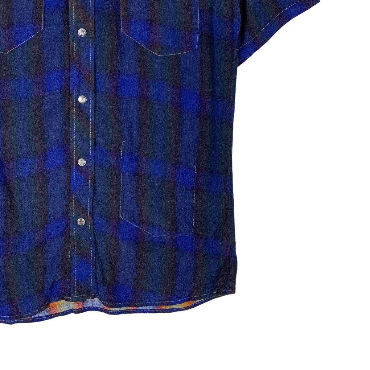 HOLLYWOOD RANCH MARKET H.R.MARKET Tartan Short Sleeve Western Shirt #1419-C64 Size US S / EU 44-46 / 1 - 4 Thumbnail
