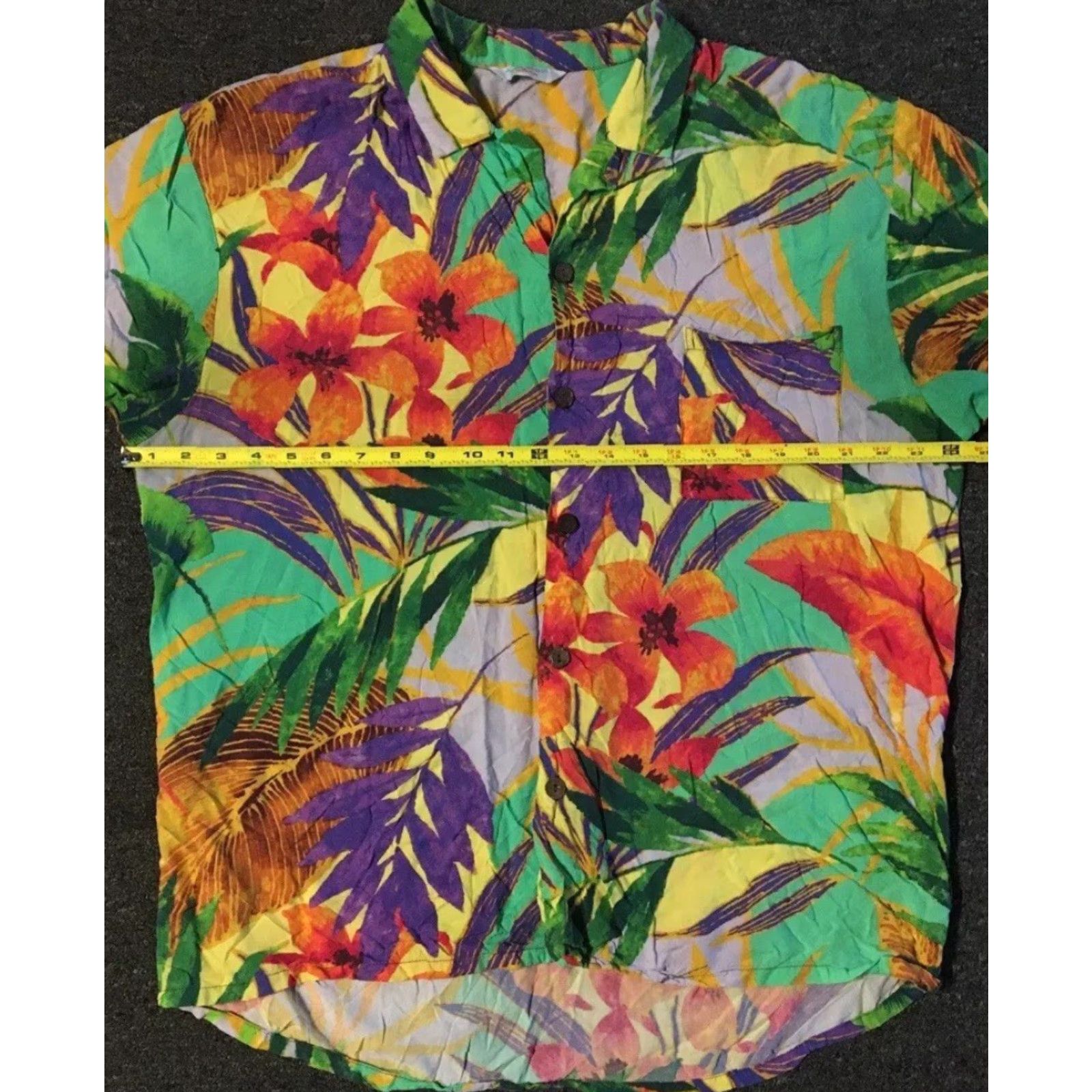 Vintage VINTAGE Jams World Floral Hawaiian Shirt XL Button-Up Short Sleeve Men Green 90s AOP Tropical Beach Surf Flower Pattern Hawaii Retro Size US XL / EU 56 / 4 - 5 Thumbnail