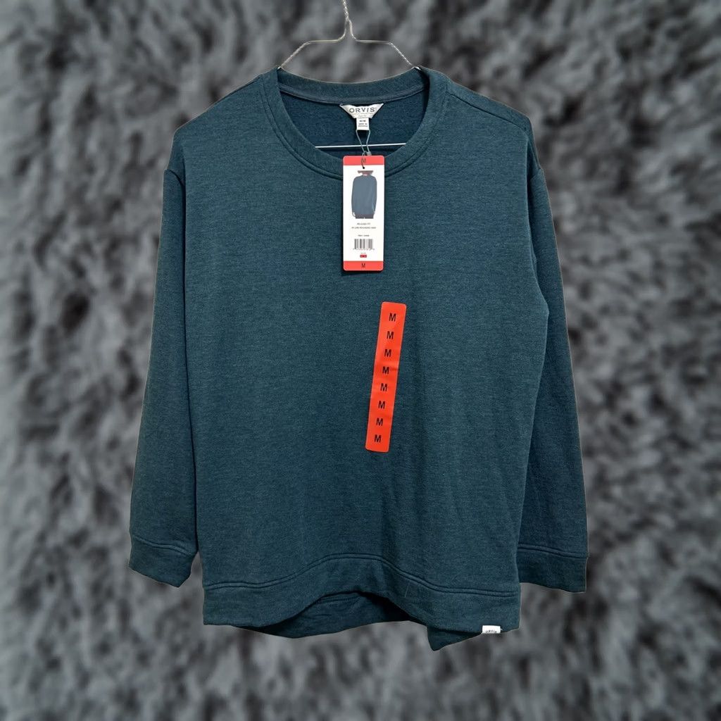 Orvis Orvis Cozy Pullover Womens M Teal Relaxed Fit Lightweight Sweater Sweatshirt Size M / US 6-8 / IT 42-44 - 1 Thumbnail