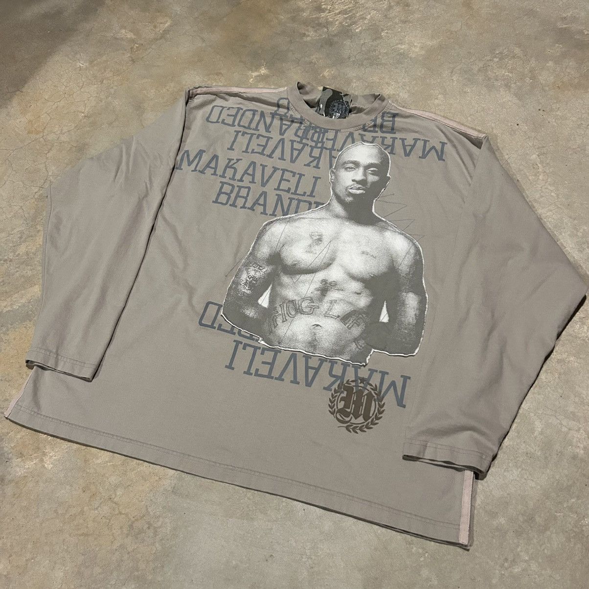 Makaveli × Rap Tees × Vintage Crazy Vintage Y2K Tupac Makaveli Branded Rap Longsleeve Tee Size US XXL / EU 58 / 5 - 2 Thumbnail