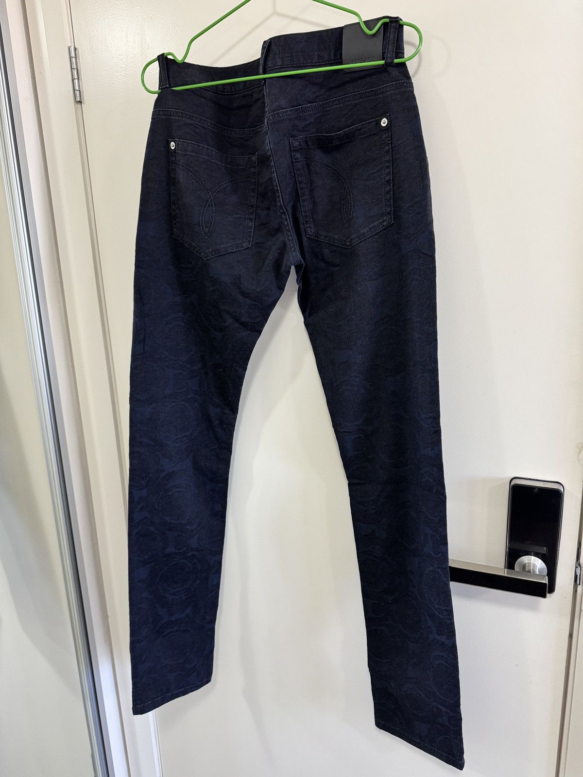 Versace Baroque Jeans Cody Fit Dark Navy blue Medusa Print Slim Size US 31 - 6 Thumbnail