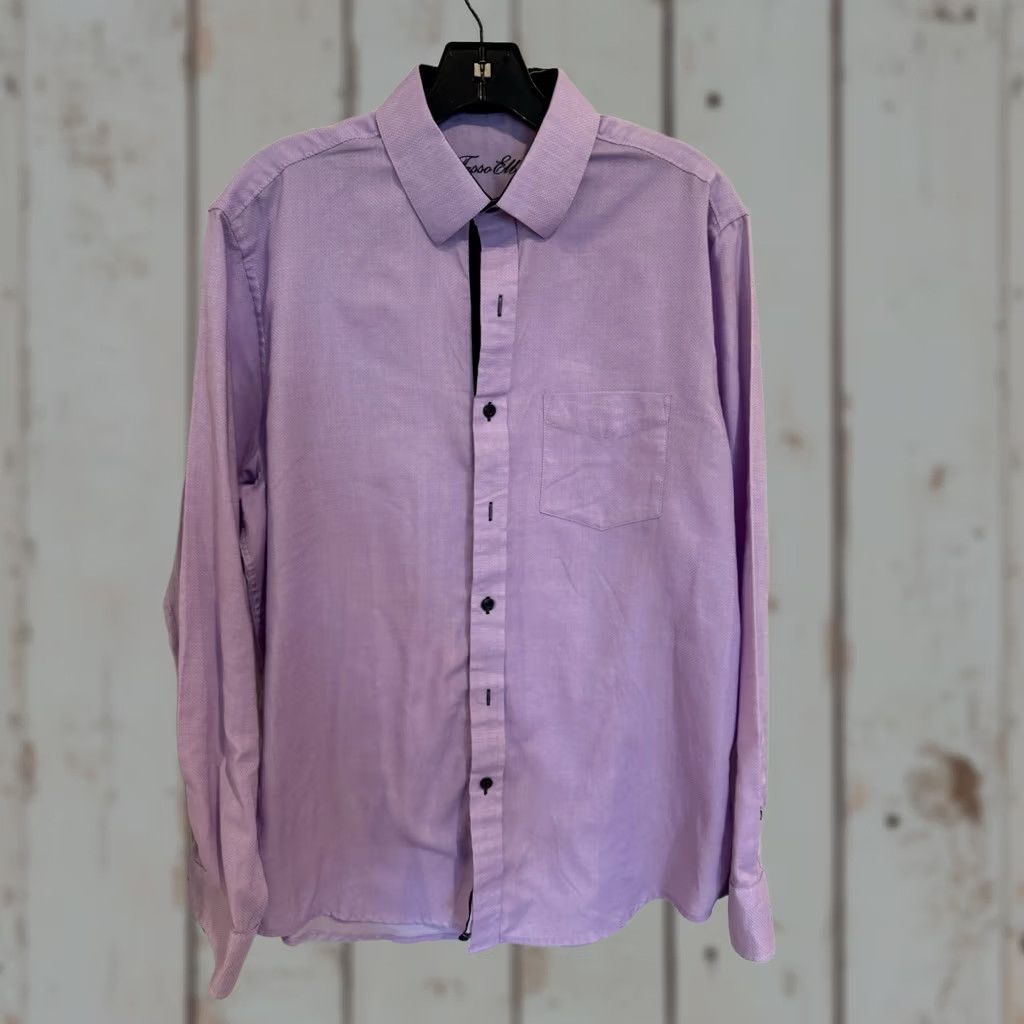 Tasso Elba Tasso Elba Dress Shirt Mens Purple Long Sleeve Button-Up M New w Tags Regular Solid Button-Up Shirt Mens Size 40R - 1 Thumbnail