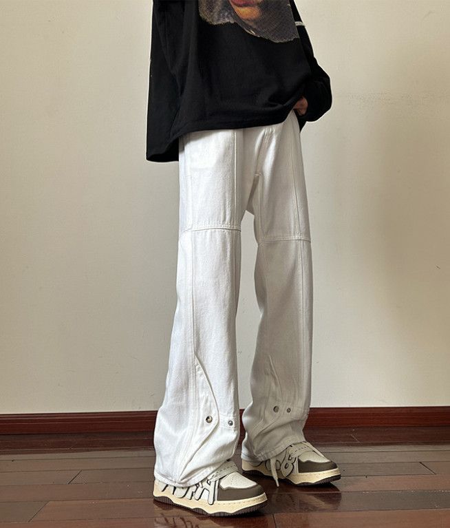 Japanese Brand High Street Men's Button-Down Flare Work Jeans Y2K Size US 32 / EU 48 - 2 Thumbnail