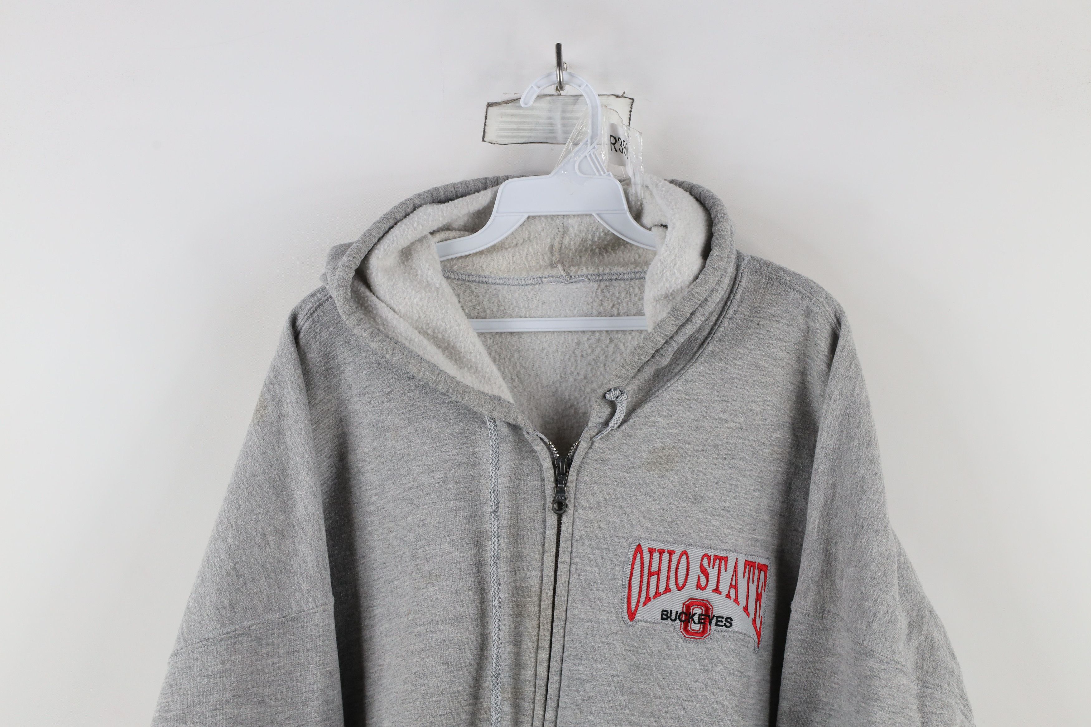 Vintage Vintage 90s Spell Out Ohio State University Full Zip Hoodie Size US XXL / EU 58 / 5 - 2 Thumbnail