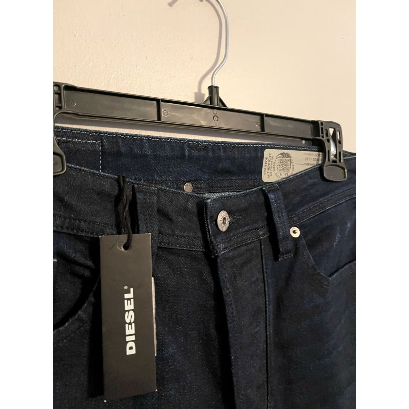 Diesel Diesel Larkee C84ZC Regular Straight Button Fly Denim Jeans - Men's 29x32 Blue Classic Cotton Blend Medium Fabric Wash Size US 31 - 3 Thumbnail