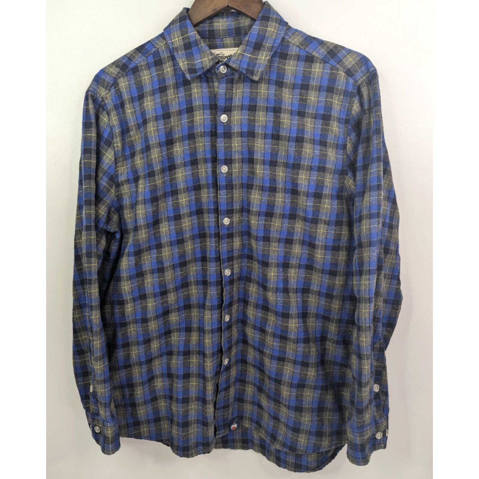 Vintage Cakeworthy You're Just As Sane As I Am Shirt Mens Large Blue Flannel Plaid Cotton Button-Up Embroidered Stars 90s 80s Vintage? Size US L / EU 52-54 / 3 - 3 Thumbnail
