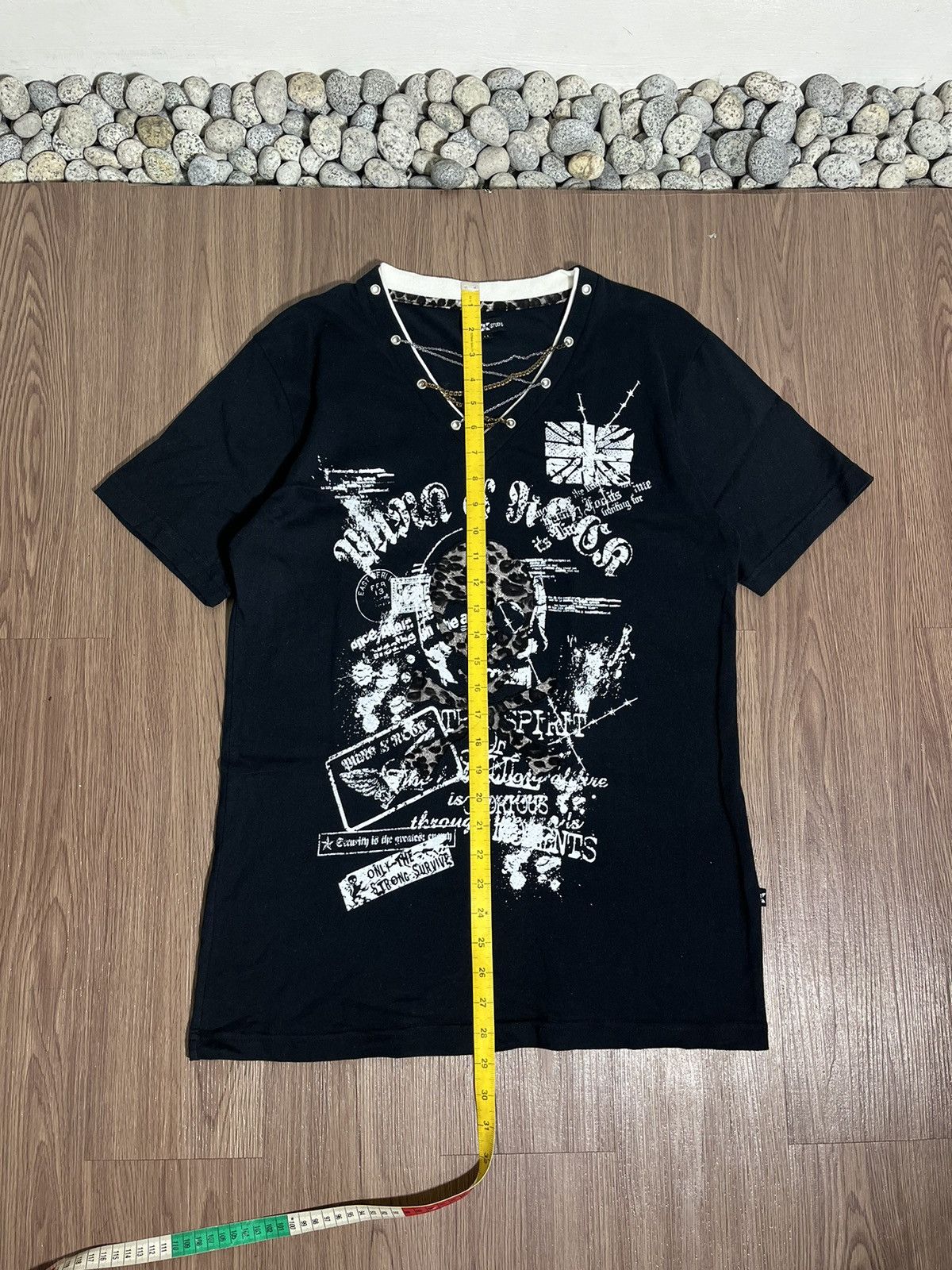 If Six Was Nine × Japanese Brand × Seditionaries Batsu studio japan leopard skull poem chain t-shirt Size US L / EU 52-54 / 3 - 8 Thumbnail