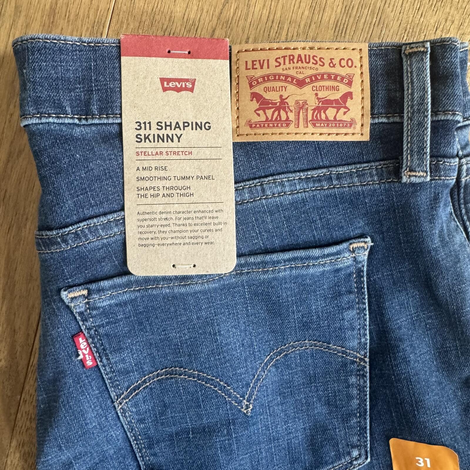 Levi's New Women's Levi's 311 Shaping Skinny Jeans Size 31x30 Size 31" - 2 Thumbnail