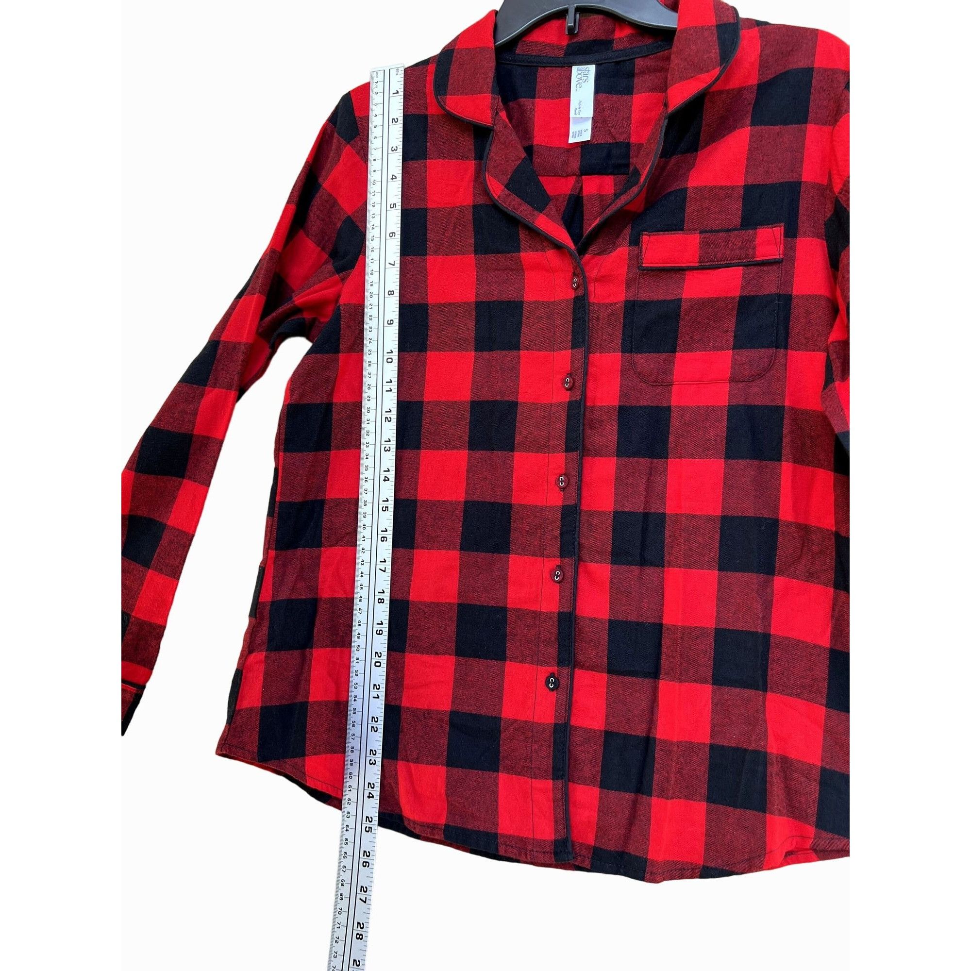 Other Stars Above - Women's Red Flannel Pajama Top - Small Size ONE SIZE - 6 Thumbnail
