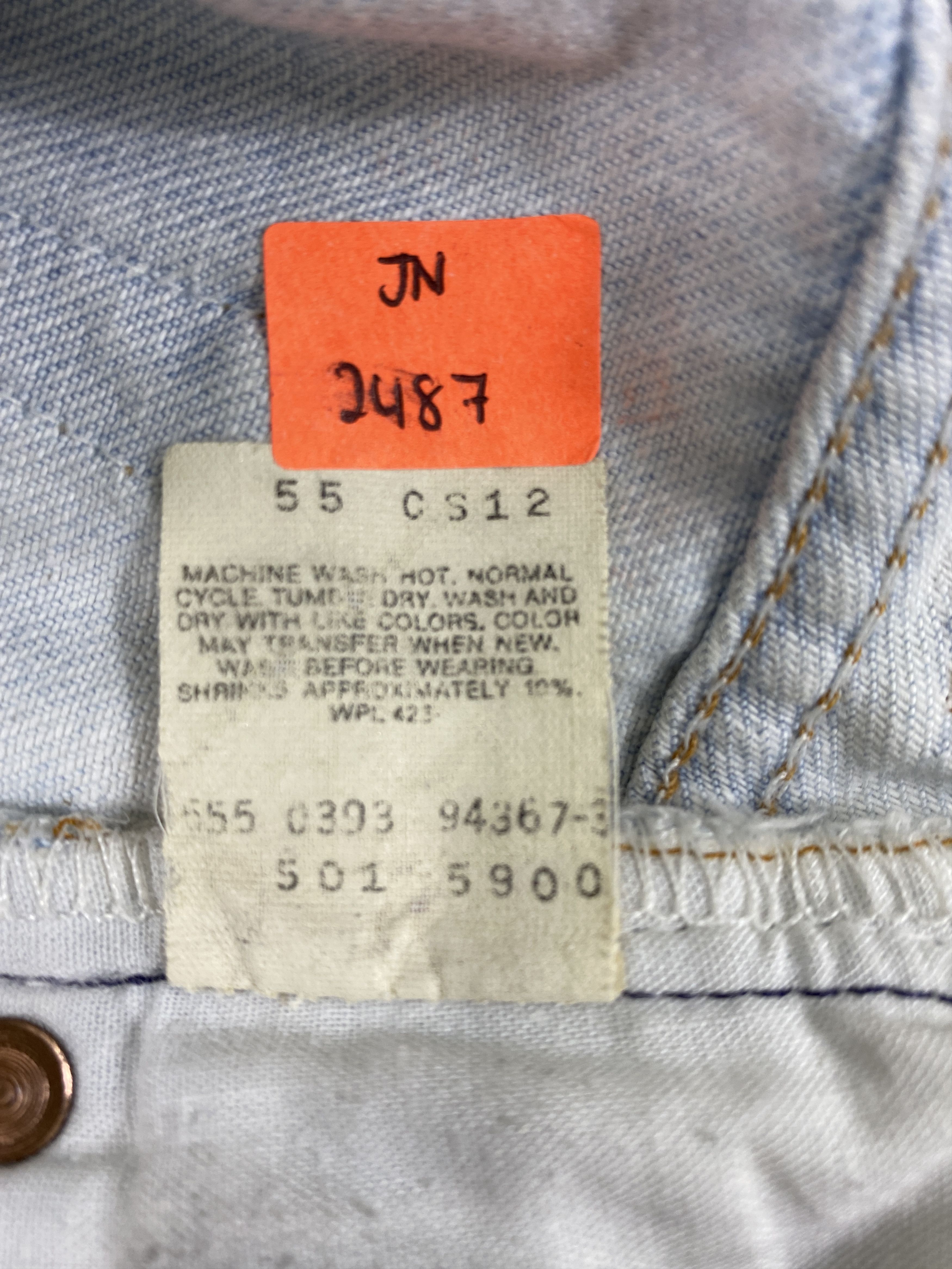 Levi's 90's Light Wash Vintage Levi's USA 501 30x33.5 Denim -JN2487 Size US 31 - 9 Thumbnail