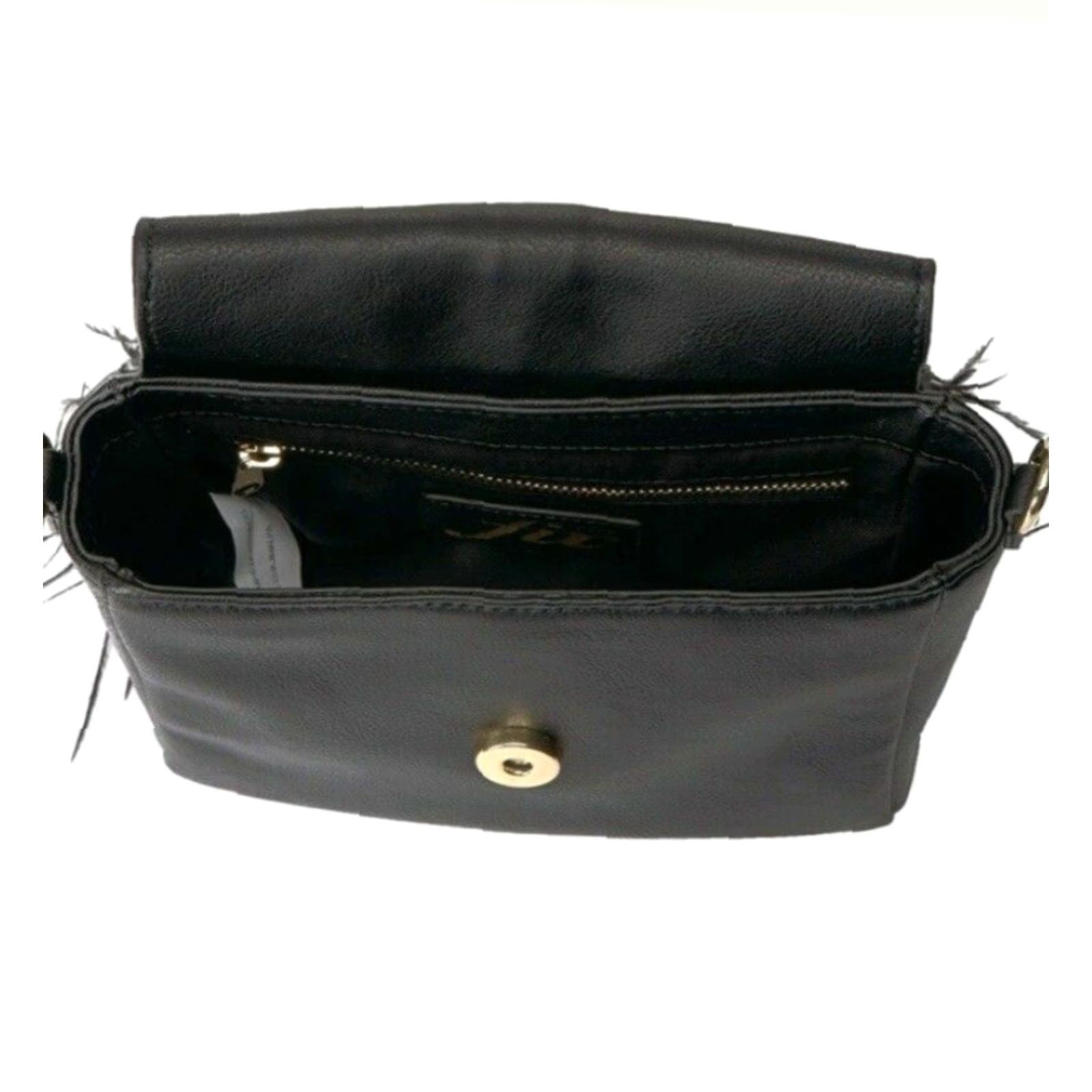 Vintage Courtney O Ring Feather Cross-Body Bag Women's Chain strap Black Cocktail NWT Medium Feathers The Fix Crossbody Bag Mens? Size ONE SIZE - 2 Thumbnail