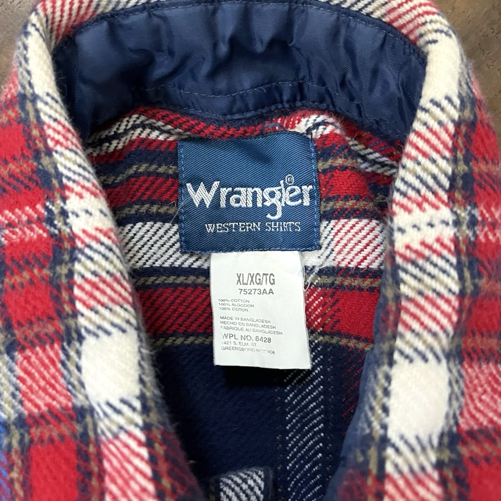 Wrangler Vtg 90s Wrangler Western Shirt Mens XL Flannel Red Plaid Pearl Snap Cowboy Thick Size US XL / EU 56 / 4 - 4 Thumbnail