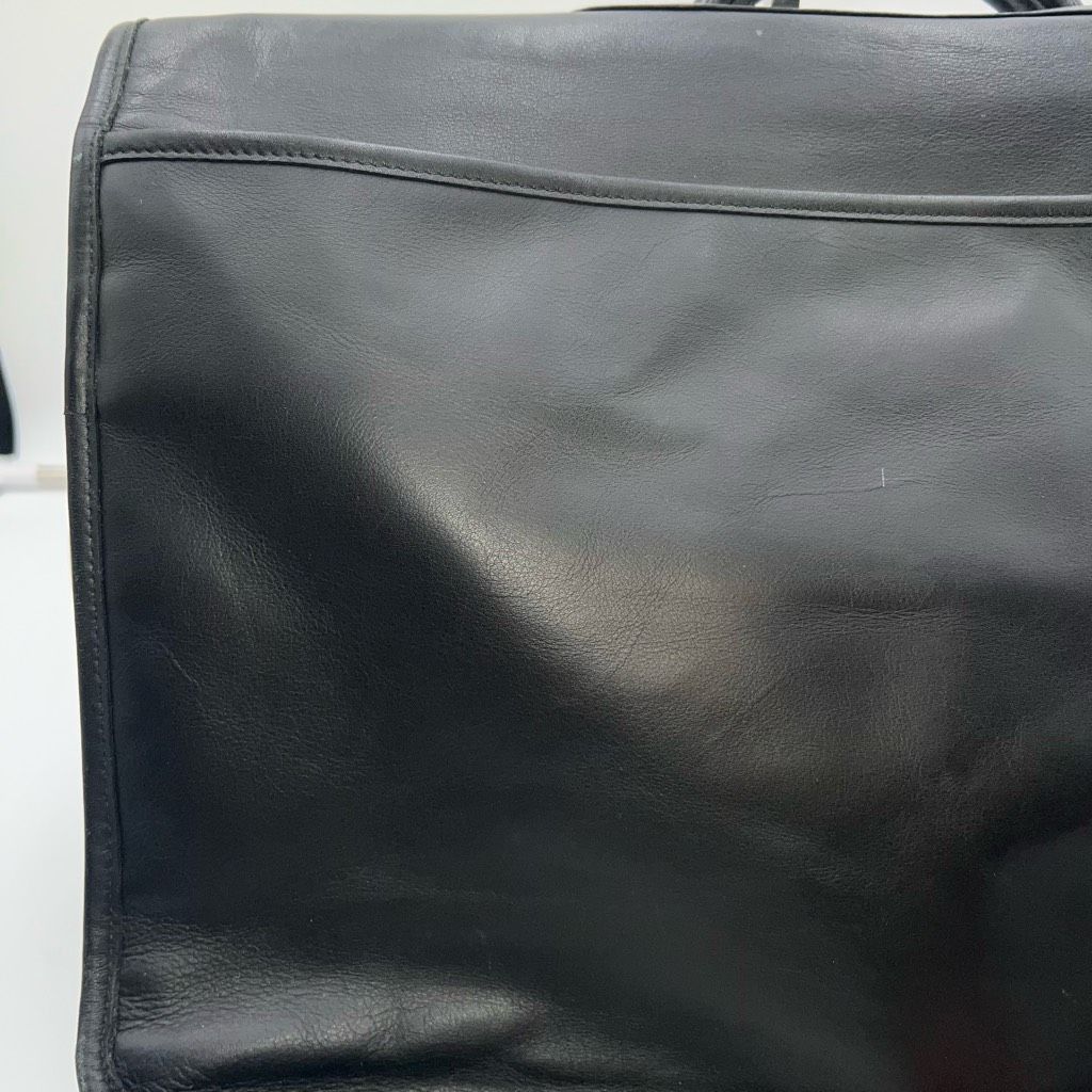 Coach COACH PRESCOTT 90s Vintage BLACK LEATHER LAPTOP BRIEFCASE MESSENGER BAG WITH COA Size ONE SIZE - 9 Thumbnail