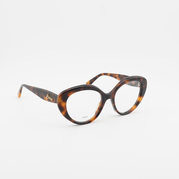 Loewe Loewe LW50088I 052 Eyeglasses Dark Havana 52mm Cat Eye Frame Size ONE SIZE - 5 Thumbnail