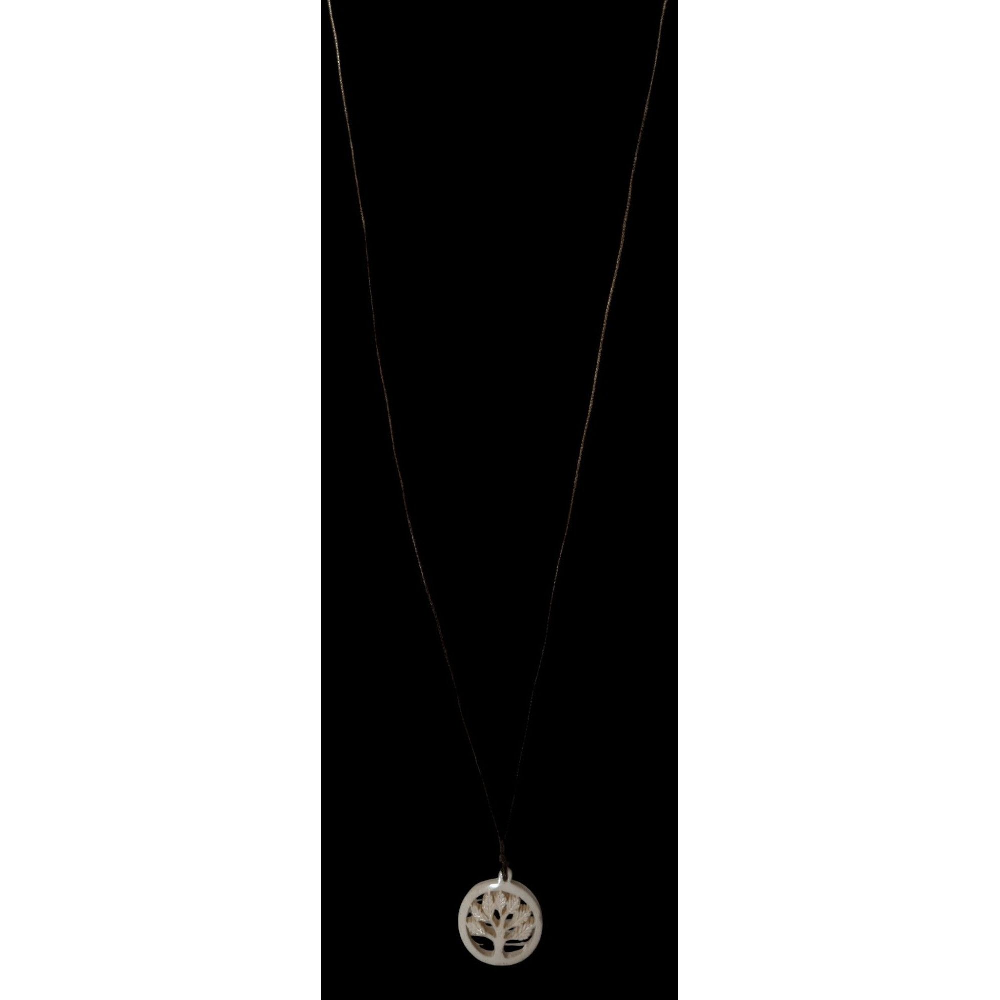Other Bohemian Nature Themed Cream Tree Pendant Necklace Size ONE SIZE - 5 Thumbnail