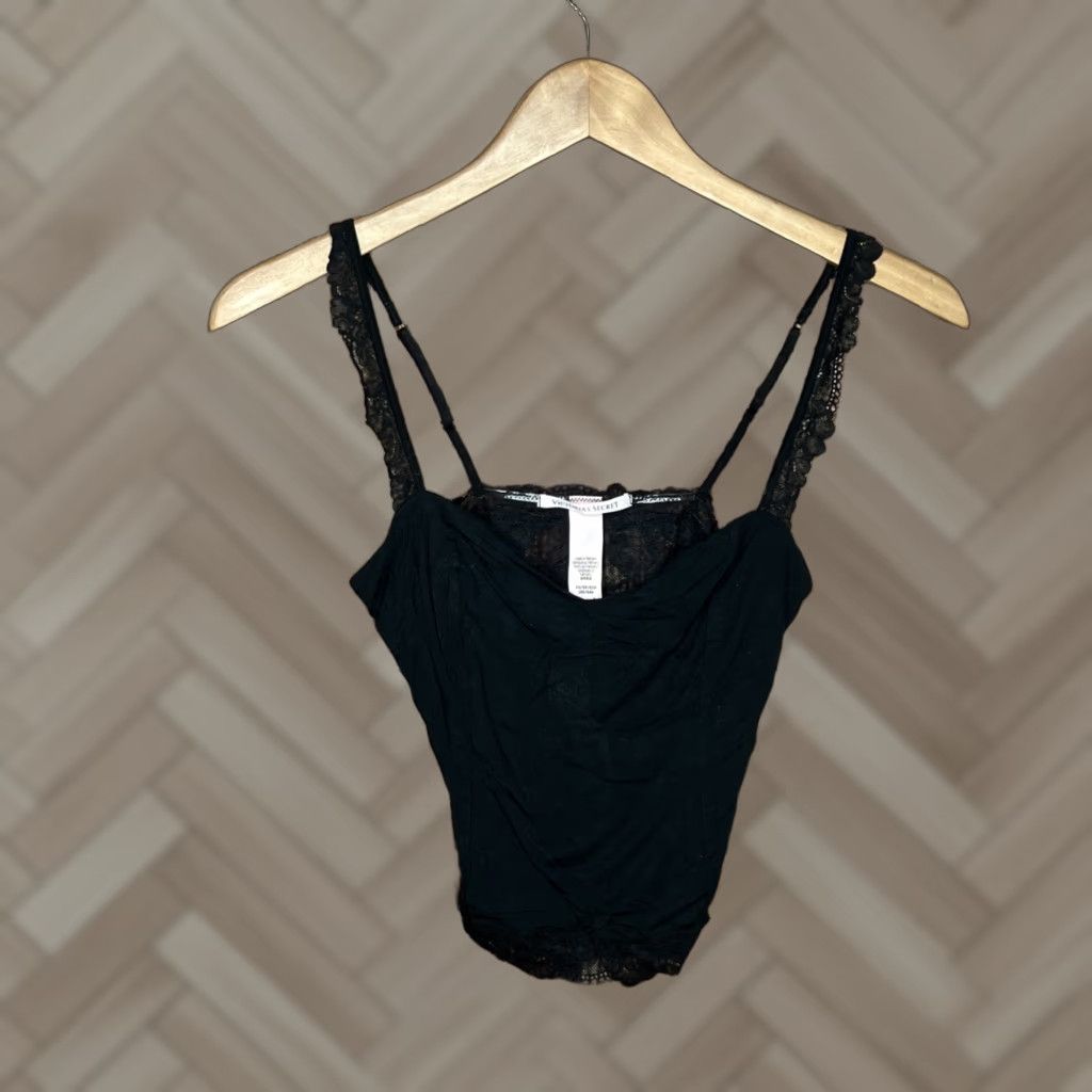 Victoria's Secret Victoria's Secret Cami Tank Top XS Black Lace Back Womens Size XS / US 0-2 / IT 36-38 - 1 Thumbnail