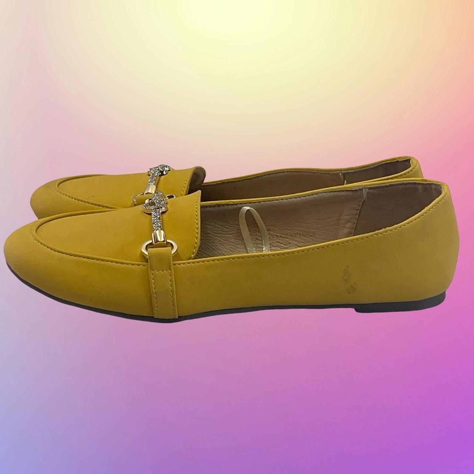 Wacko Maria Mari A Yellow Loafers with Gold Accent size 6M -New Size US 6 / IT 36 - 3 Thumbnail