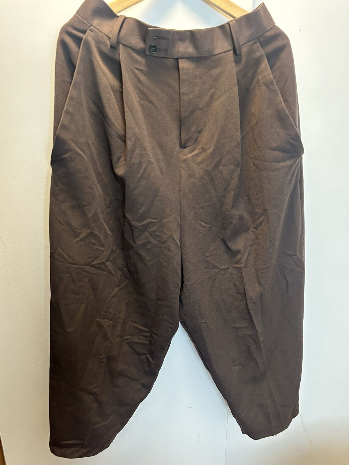 Asos asos brown wide fit pleated pants Size US 32 / EU 48 - 1 Thumbnail