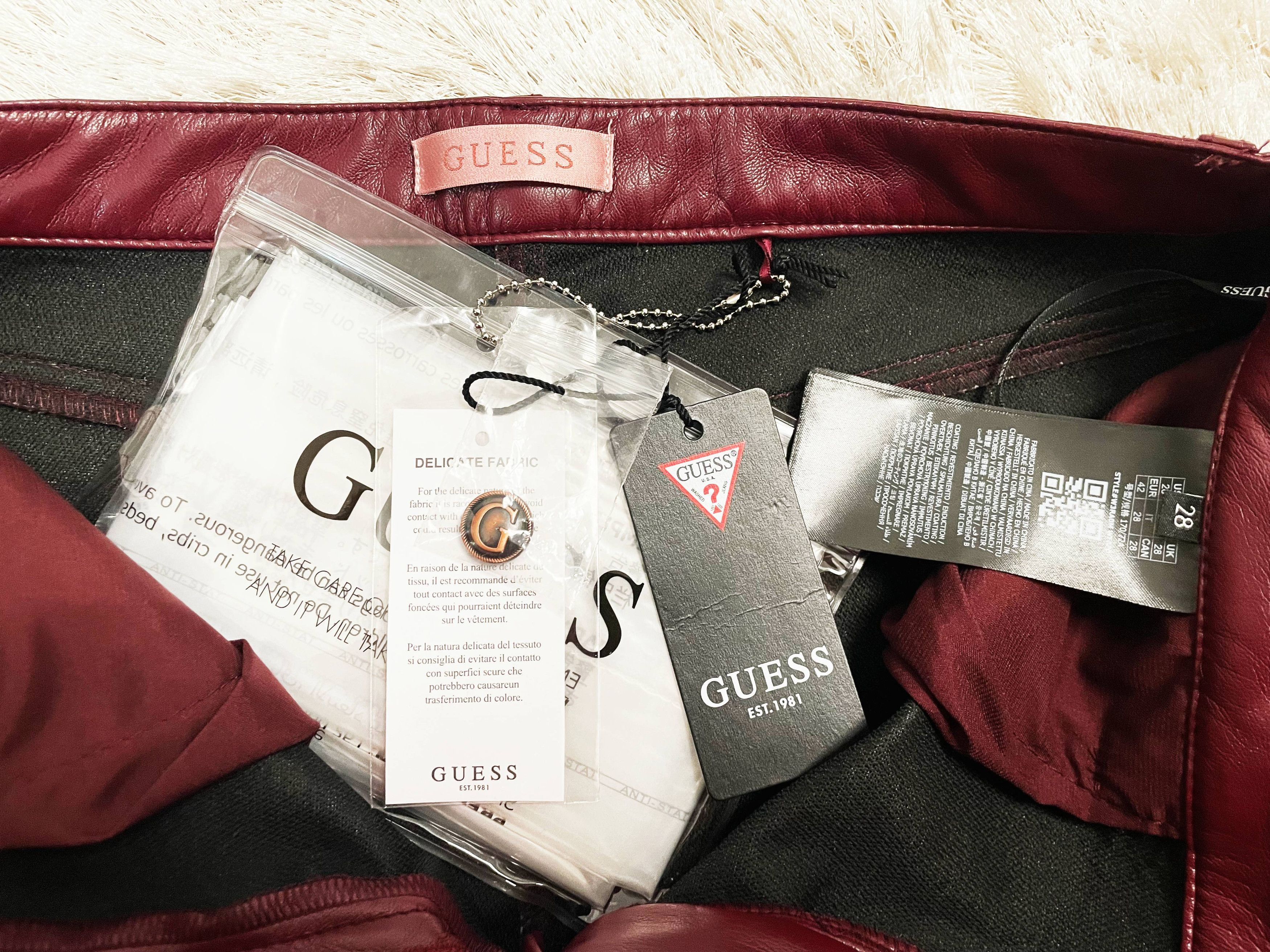 Guess Guess Faux leather straight pant 28 length 29 Size 28" / US 6 / IT 42 - 8 Thumbnail