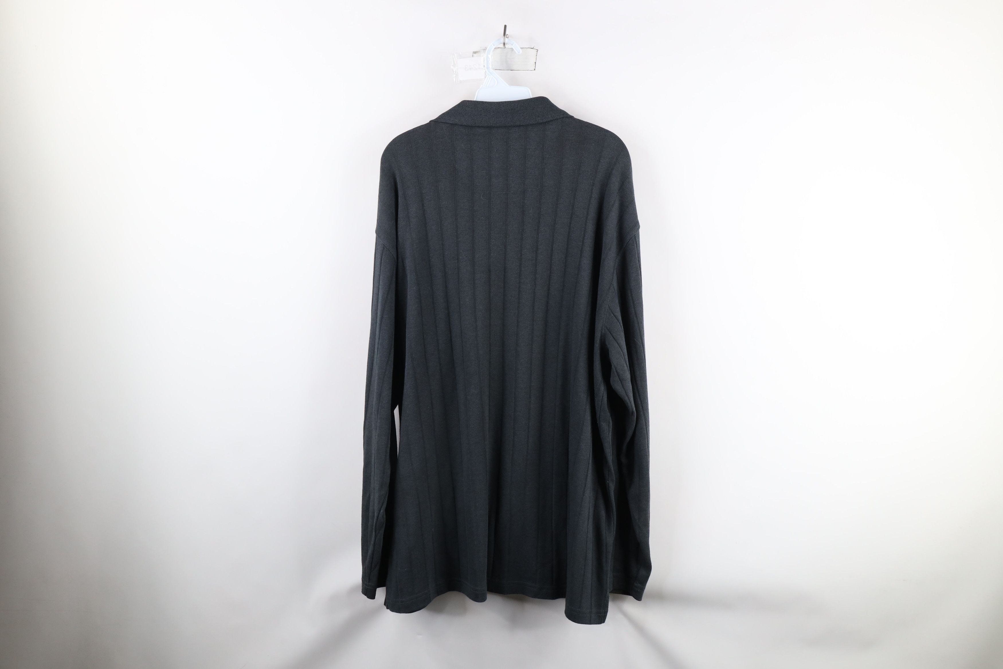 Vintage Vintage 90s Streetwear Ribbed Knit Long Sleeve Rugby Polo Size US XL / EU 56 / 4 - 9 Thumbnail