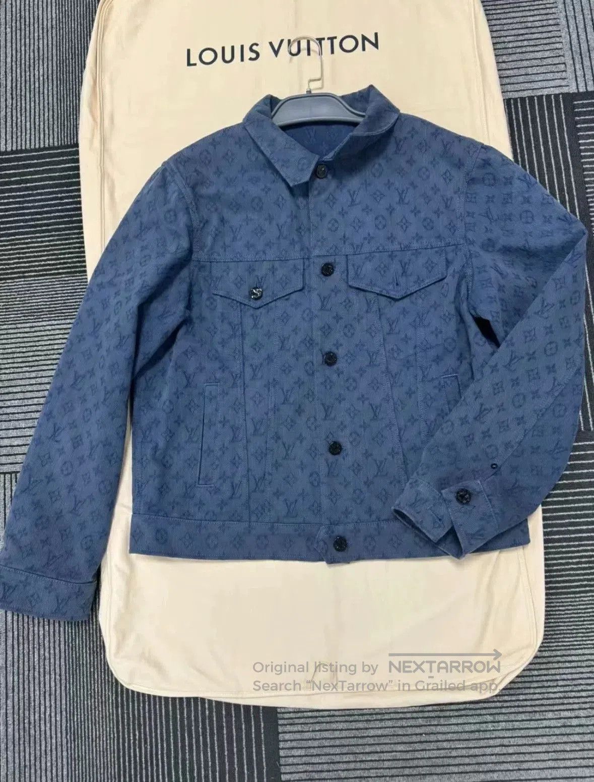 Louis Vuitton Louis Vuitton Logo Print Denim Jacket Men's. Size US L / EU 52-54 / 3 - 9 Thumbnail