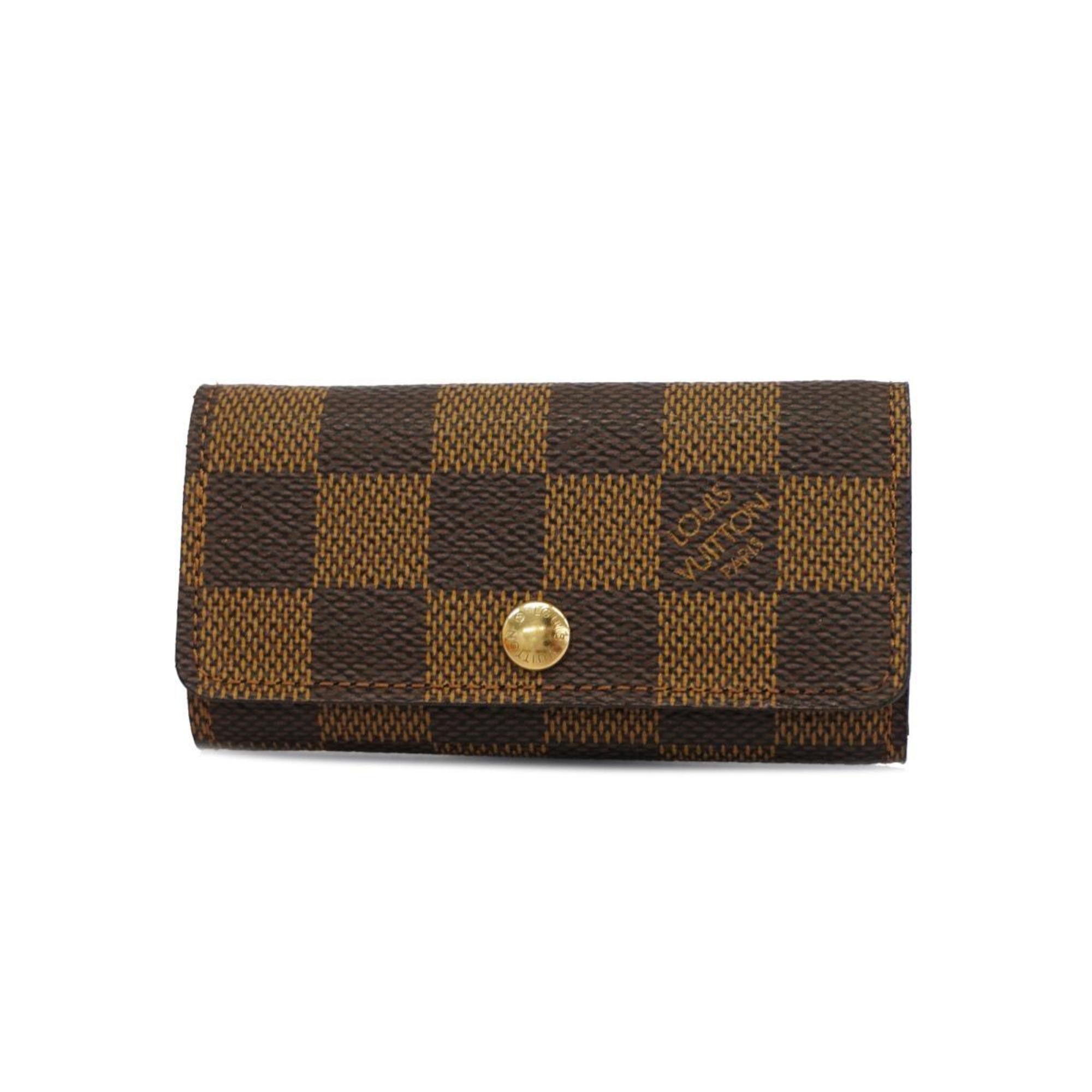 image of Louis Vuitton Key Case Damier Multicle 4 N62631 Ebene Men's Women's in Brown