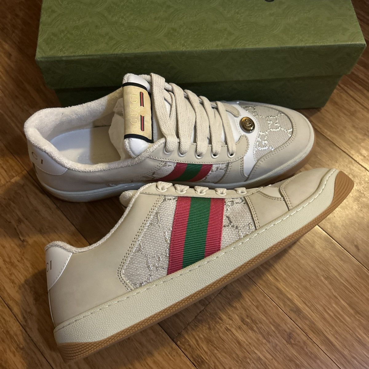 Gucci Gucci Screener Light GG Lame Sneaker size 42 Size US 12 / IT 42 - 8 Thumbnail