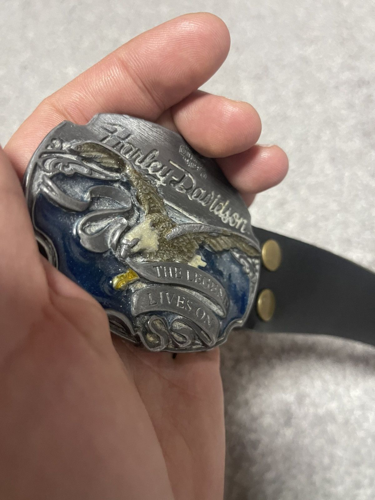 Harley Davidson Harley Davidson Vintage 90s Belt Made In USA Size ONE SIZE - 5 Thumbnail
