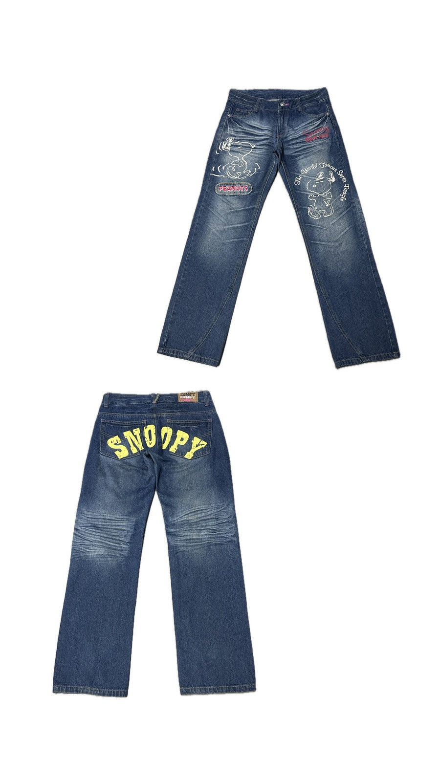 RARE! Y2K Snoopy Limited Too flare top jeans