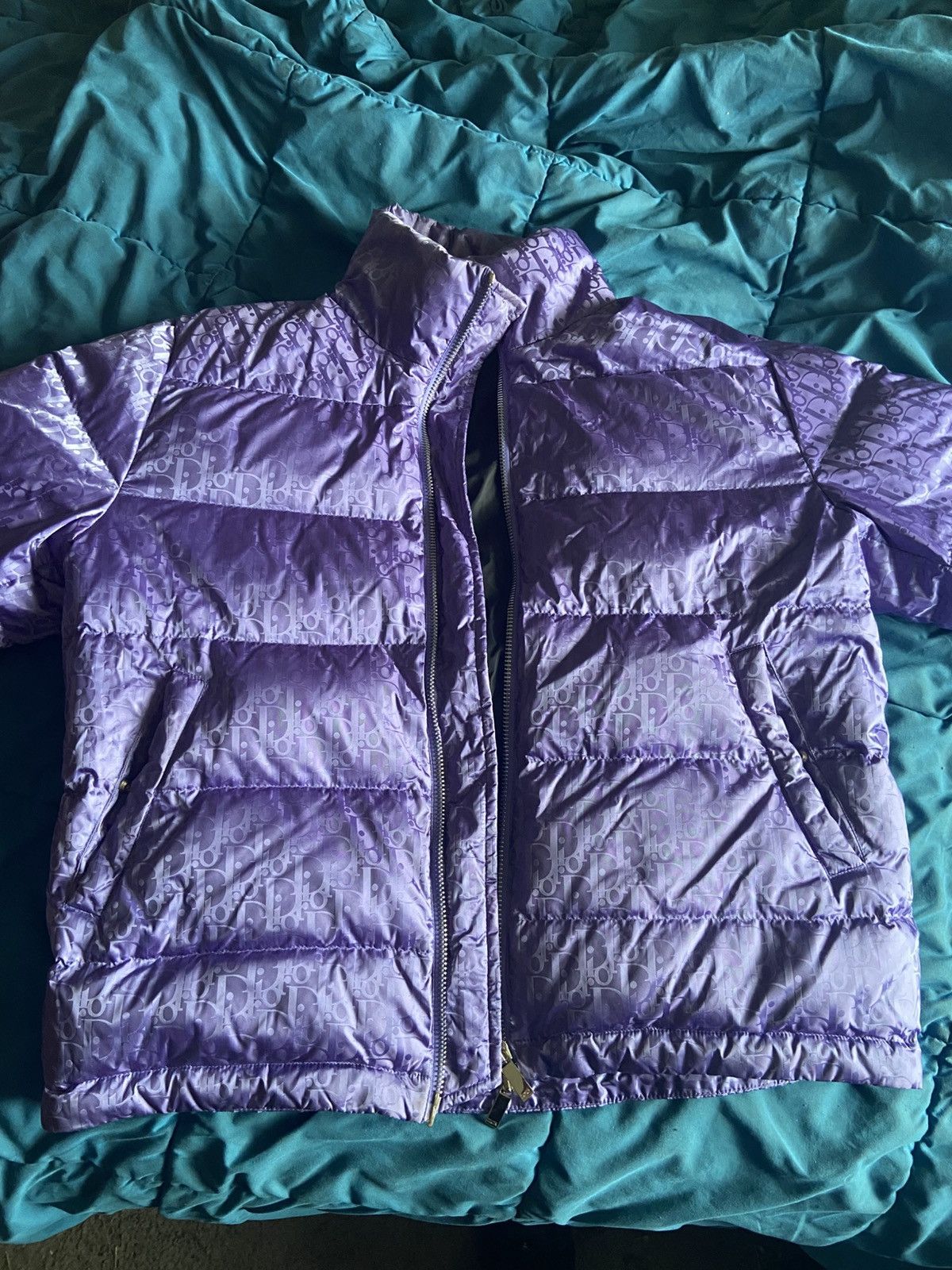 Dior Dior Oblique Purple Puffer Jacket Mens RARE size 50/Medium Size US M / EU 48-50 / 2 - 2 Thumbnail