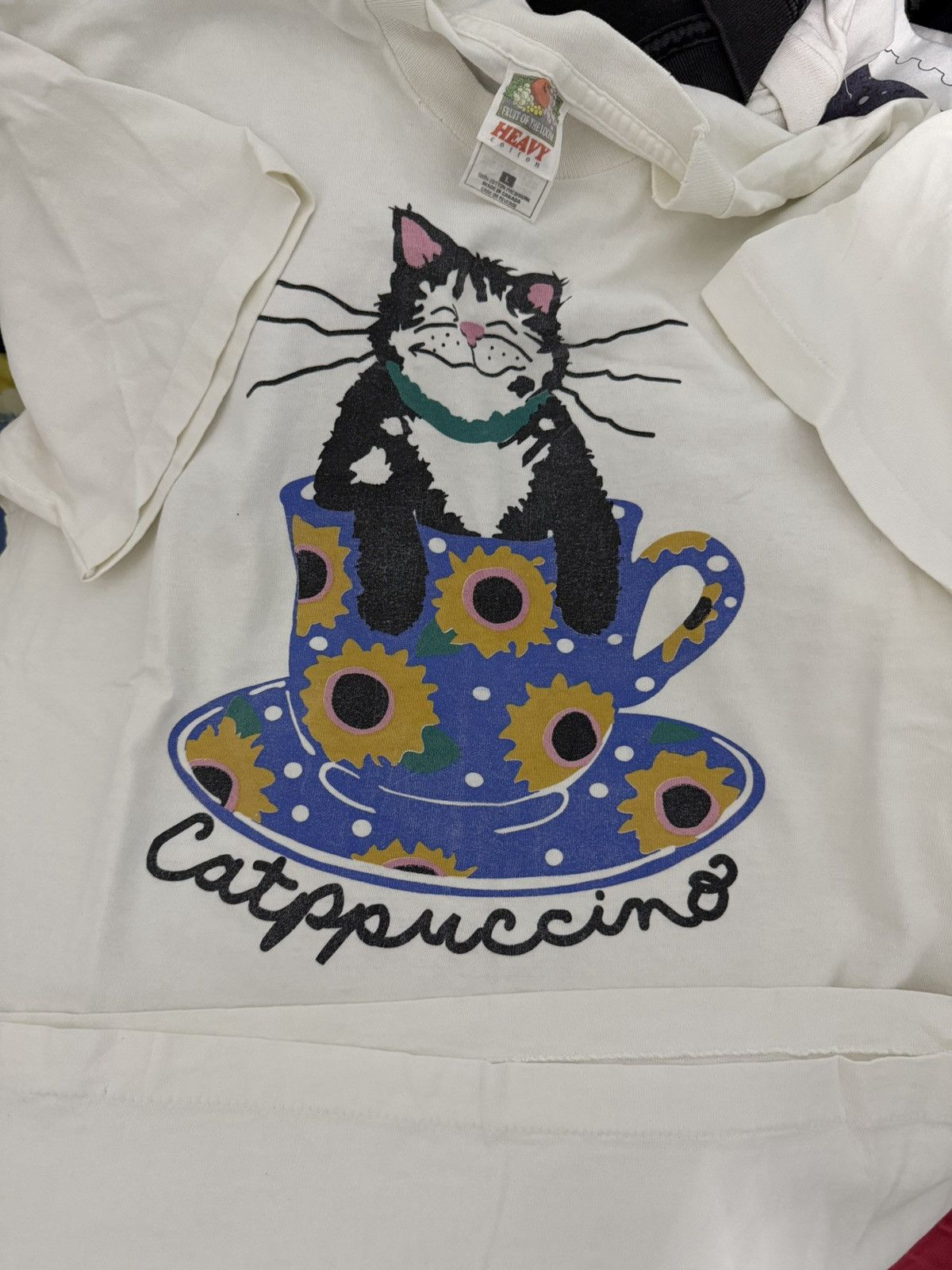 Vintage Vintage Catppucino Graphic Tee Size US L / EU 52-54 / 3 - 1 Thumbnail