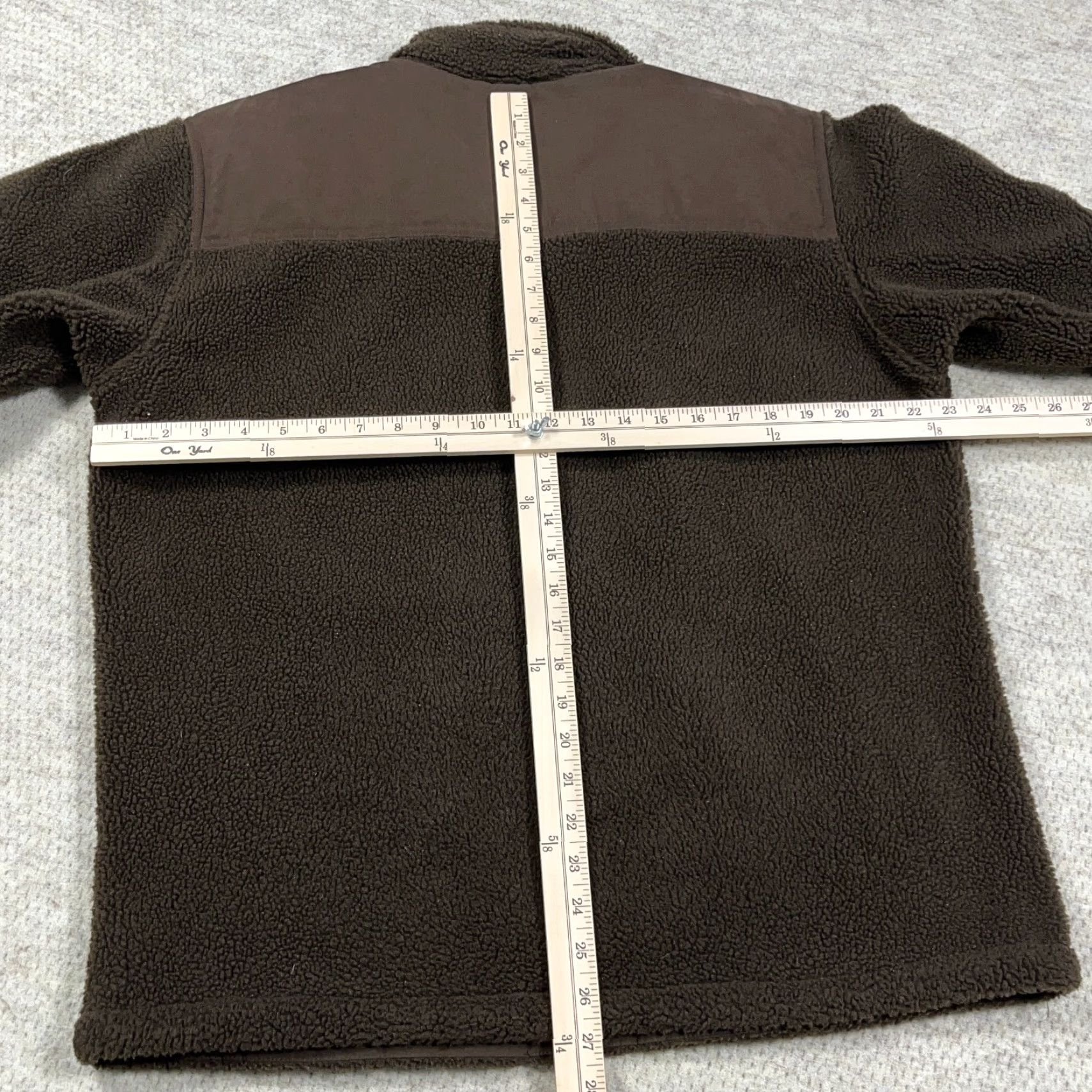 Vintage Vintage Columbia Jacket Men L Dark Brown Sherpa Fleece Elbow Pads Teddy Jacket Coat Navy Logo Zipper Pockets Folding Bottom? Size US L / EU 52-54 / 3 - 7 Thumbnail