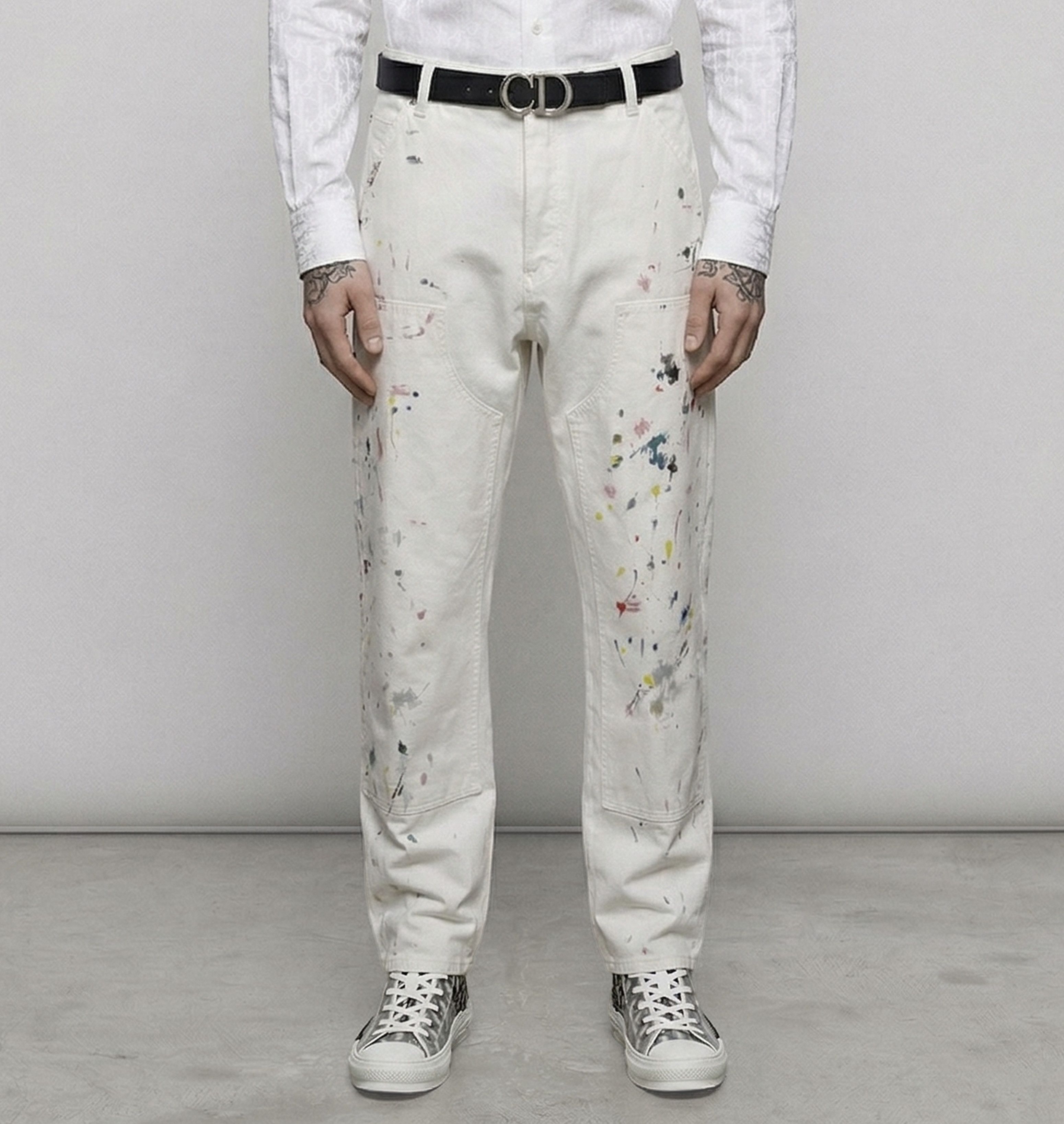 Dior Dior Paint Splatter Carpenter Jeans Size US 31 - 1 Thumbnail