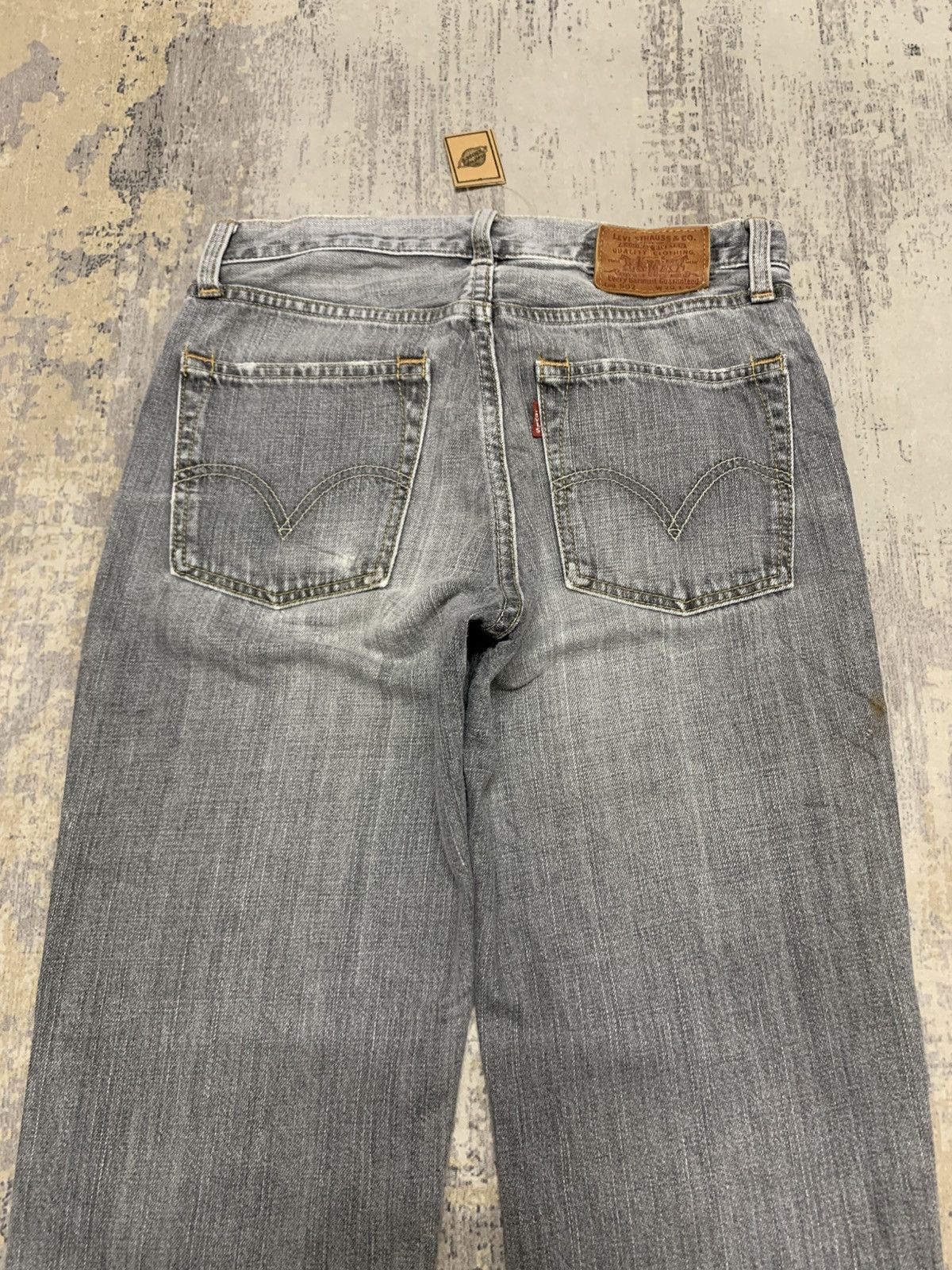 Levi's Vintage 90s Levis 502 Grey Faded Wash Loose Jeans Size US 29 - 8 Thumbnail