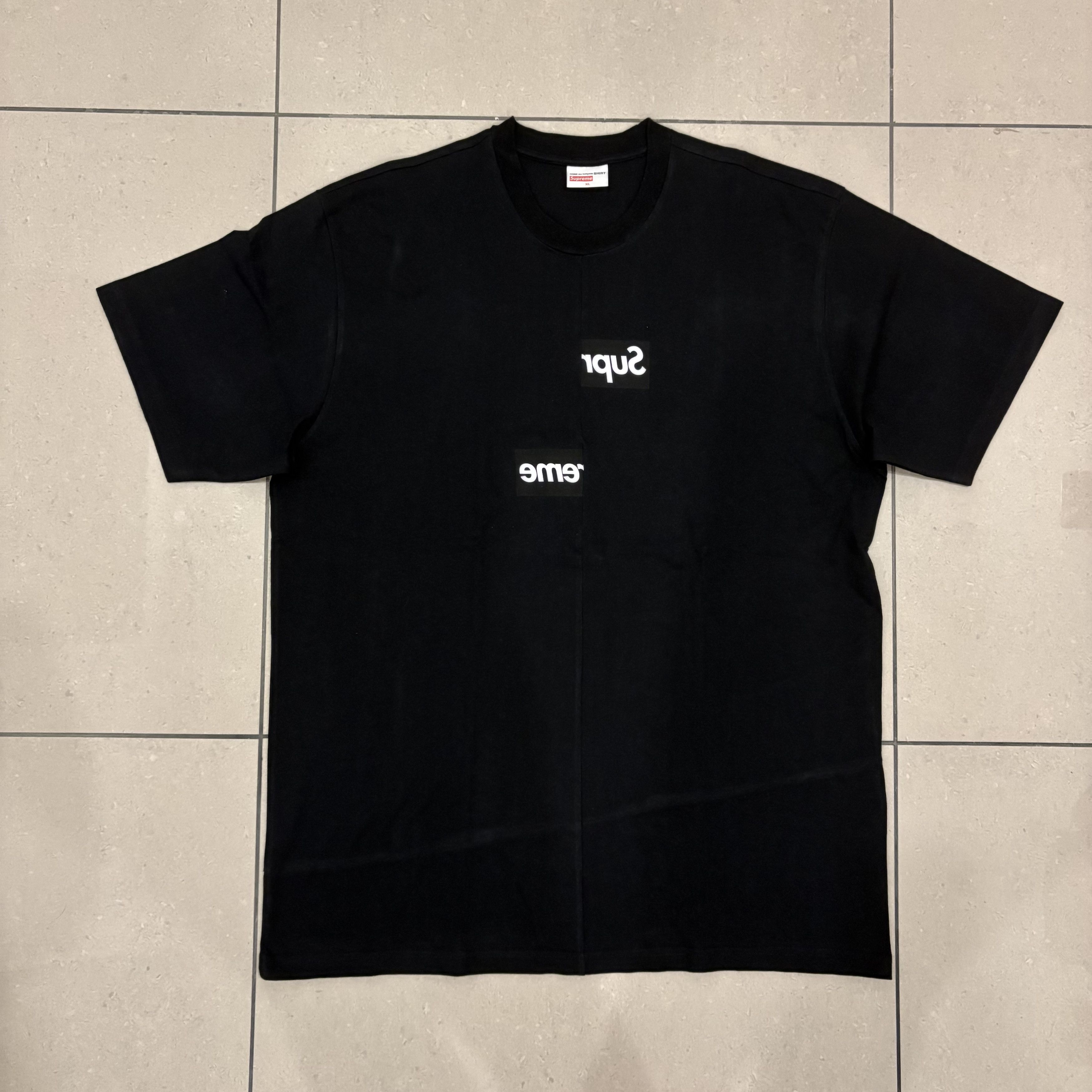 Comme des Garcons SHIRT × Supreme Supreme x Comme des Garcons Split Box Logo T-Shirt Size US XL / EU 56 / 4 - 1 Thumbnail